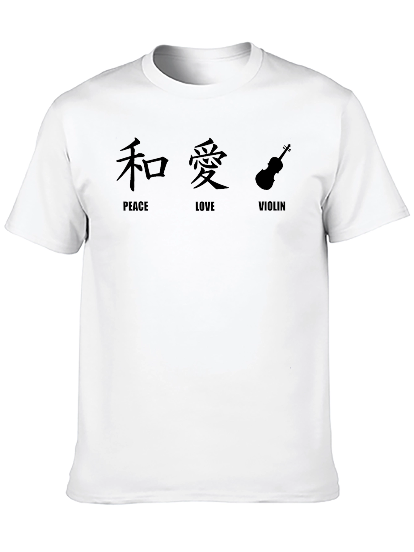 Peace Love Violin Graphic T-Shirt