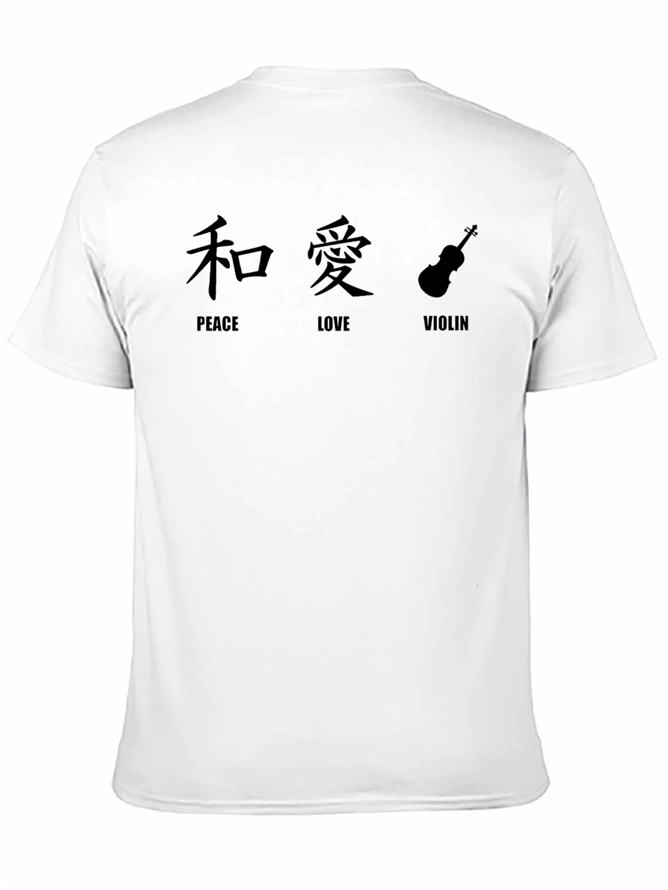 Peace Love Violin Graphic T-Shirt