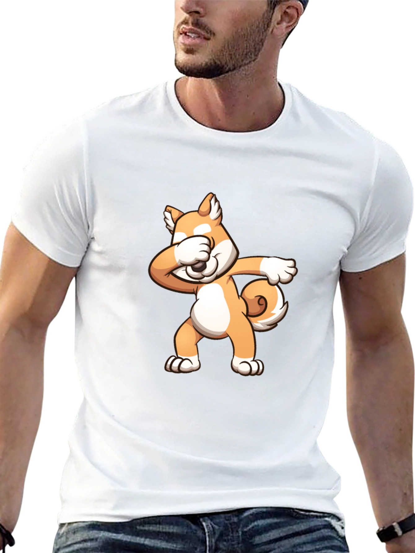 Dabbing Shiba Inu Black T-Shirt