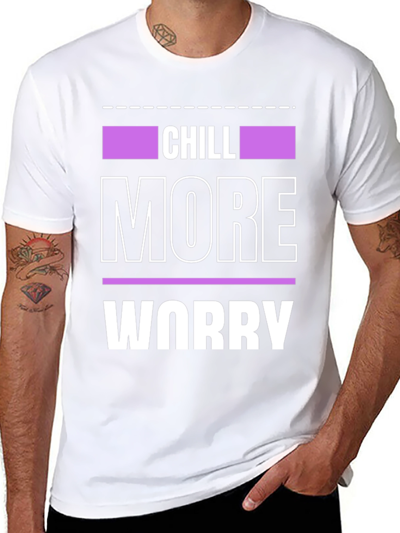 Chill More Worry Less Graphic Tee