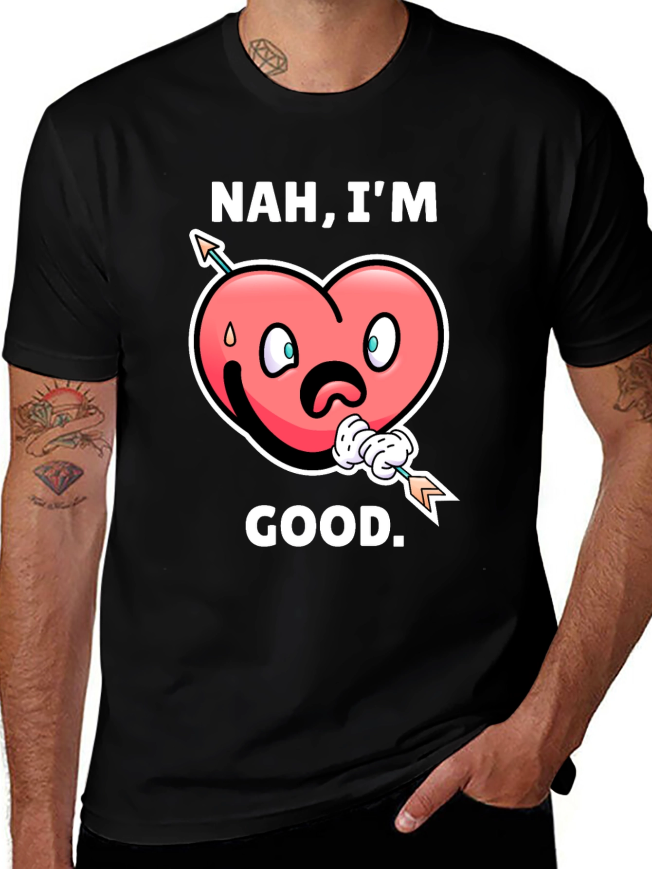 Nah Im Good! Valentines Graphic T-Shirt