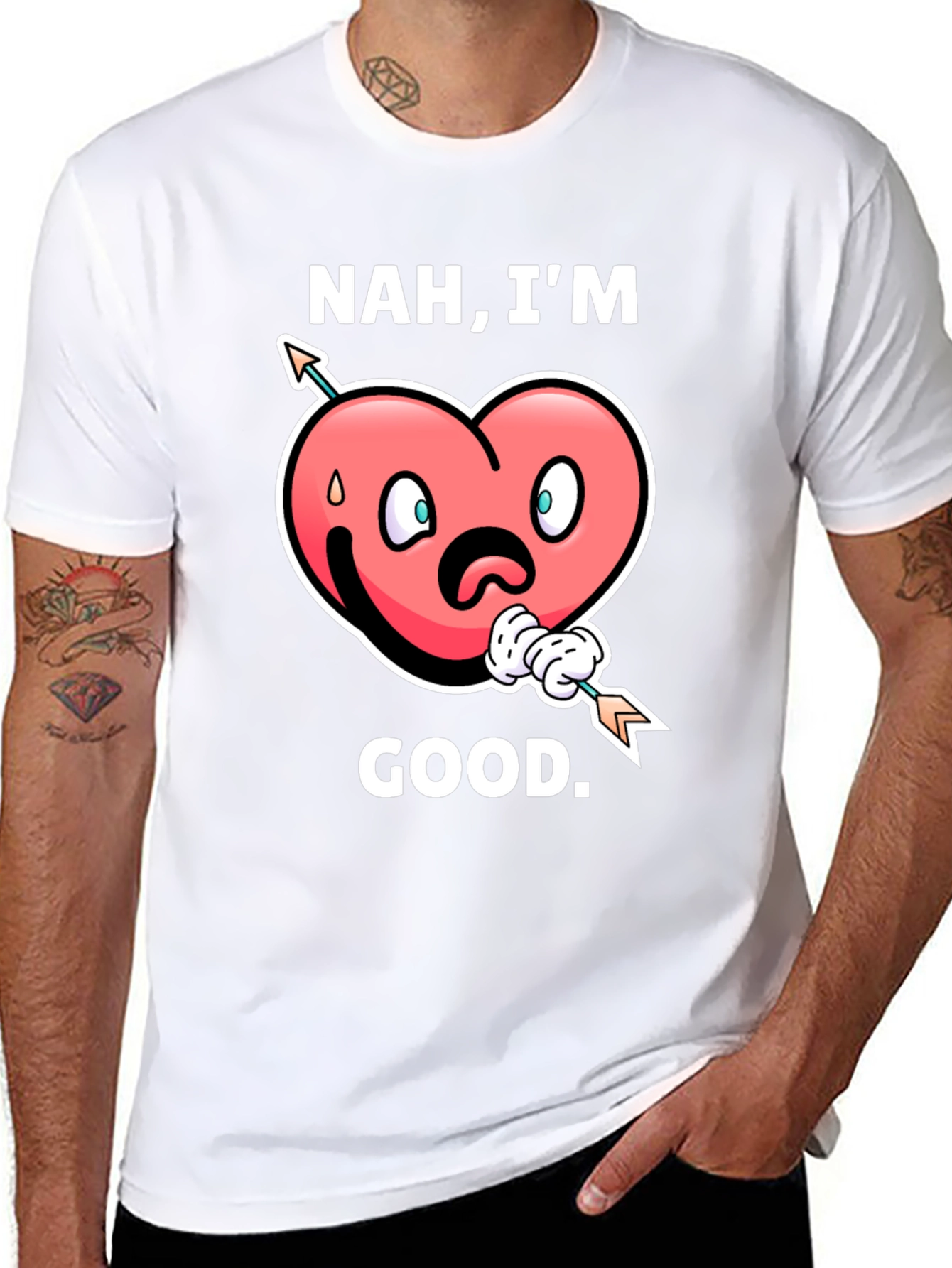 Nah Im Good! Valentines Graphic T-Shirt