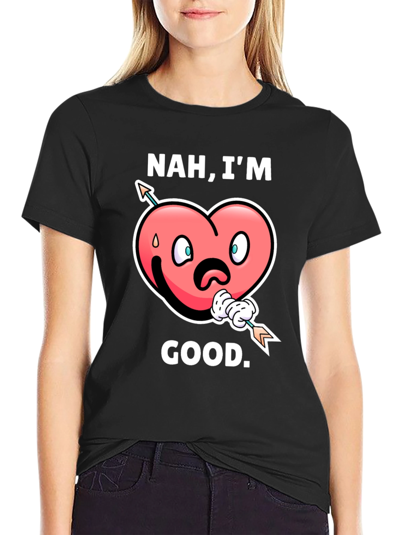Nah Im Good! Valentines Graphic T-Shirt