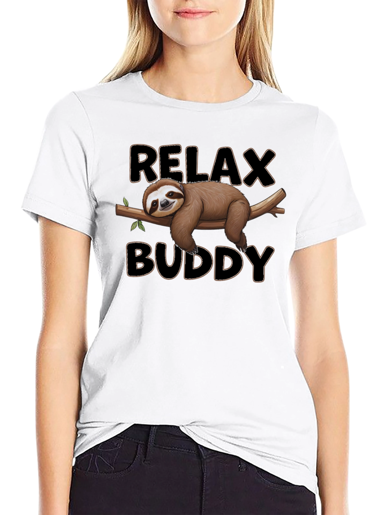 Relax Buddy Sloth Graphic Tee - Comfy Casual Shirt