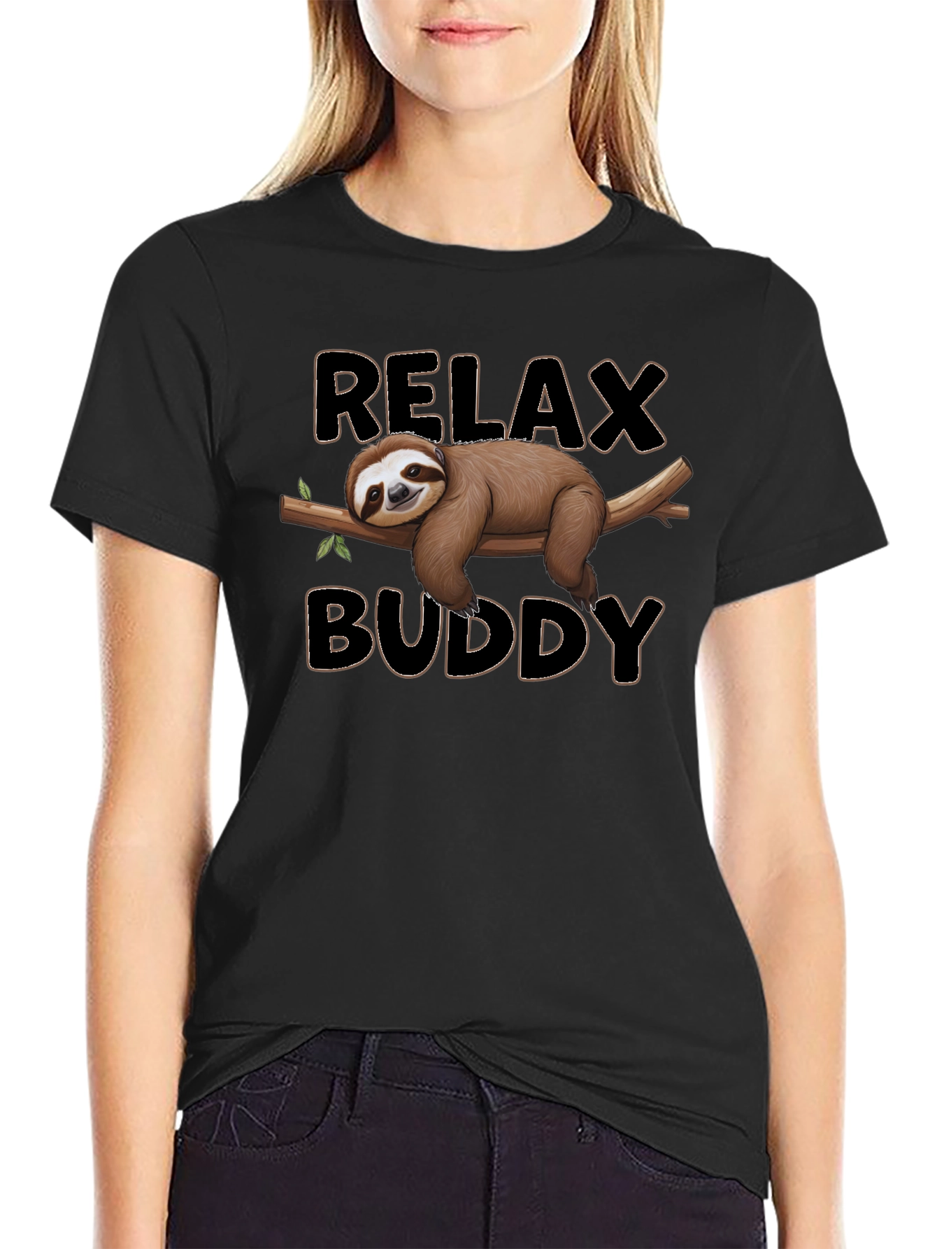 Relax Buddy Sloth Graphic Tee - Comfy Casual Shirt