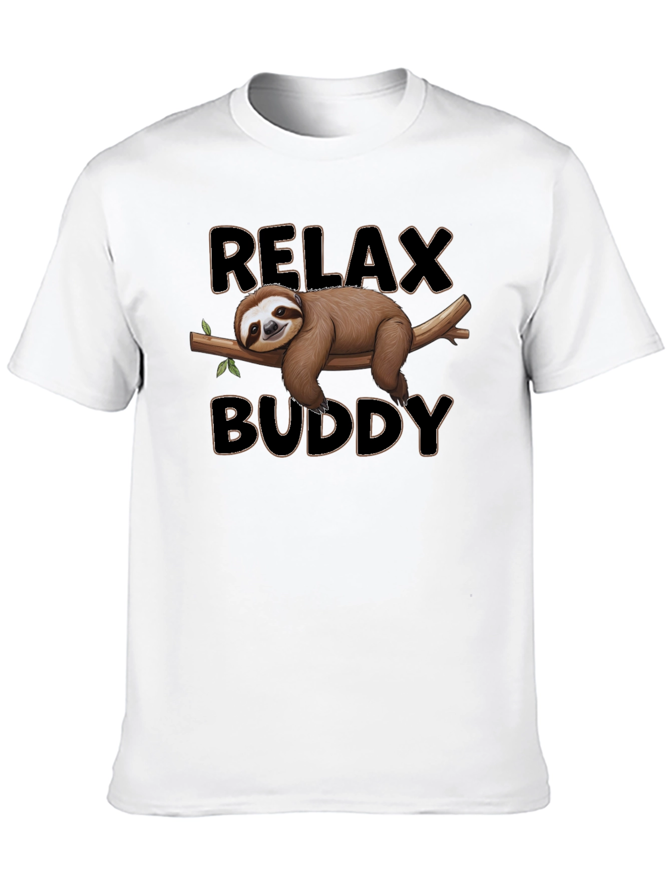 Relax Buddy Sloth Graphic Tee - Comfy Casual Shirt