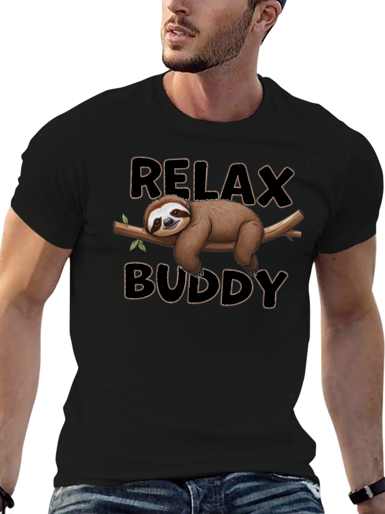 Relax Buddy Sloth Graphic Tee - Comfy Casual Shirt