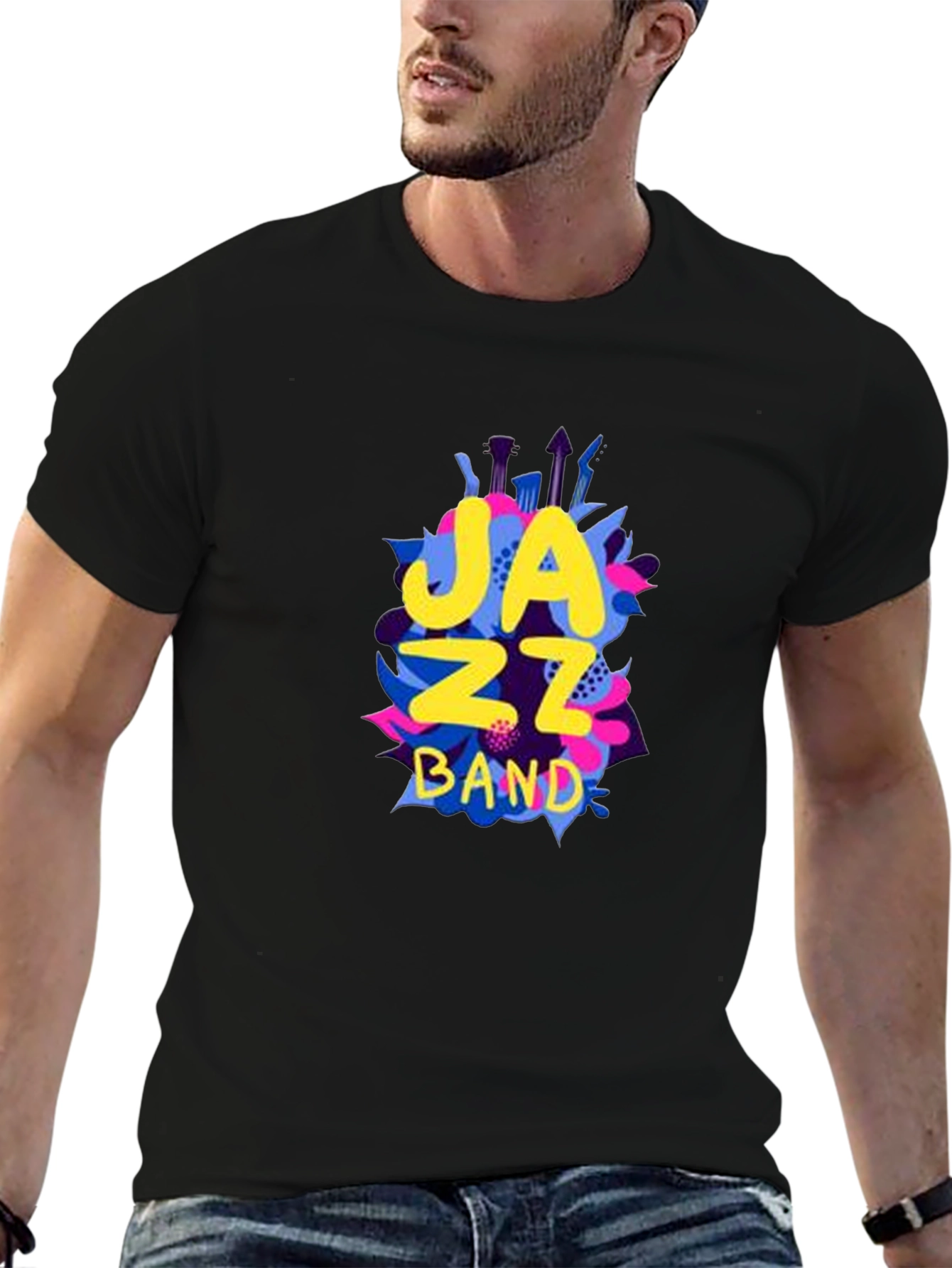 Jazz Band Graphic T-Shirt - Unisex Cotton Tee