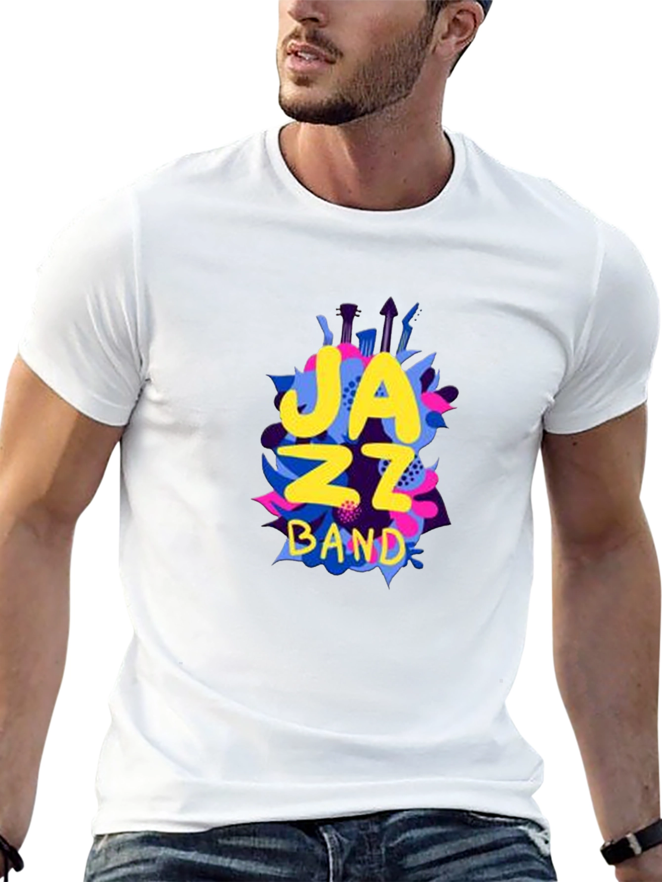 Jazz Band Graphic T-Shirt - Unisex Cotton Tee