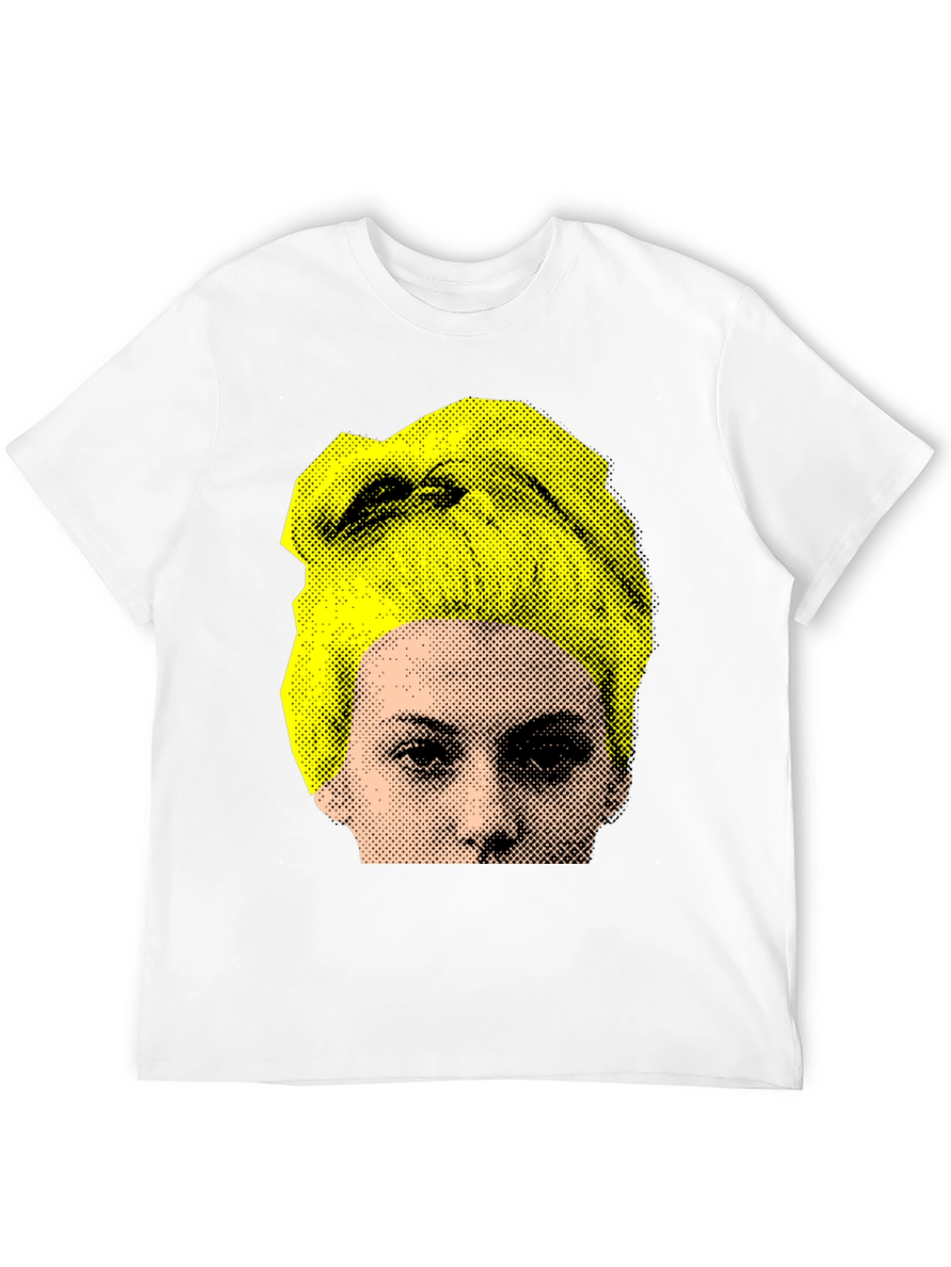 Abstract Portrait Graphic Print Black T-Shirt
