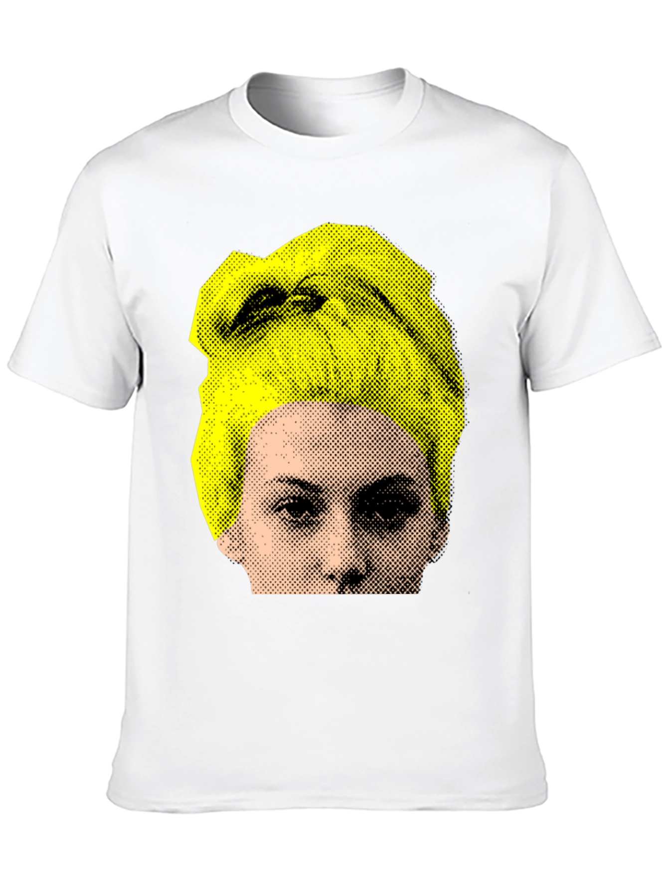 Abstract Portrait Graphic Print Black T-Shirt