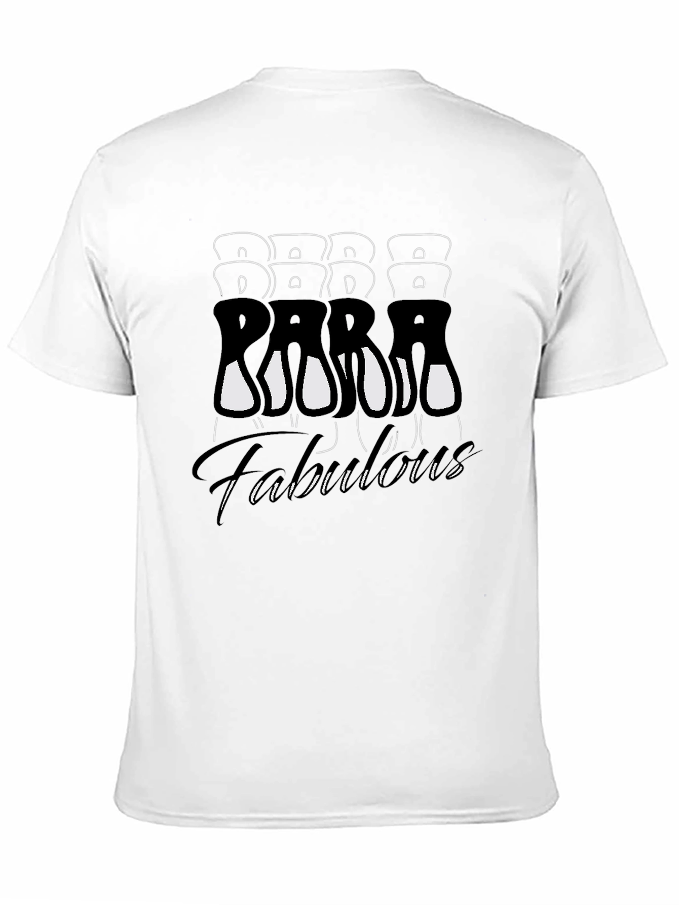 Para Fabulous Black Graphic T-Shirt