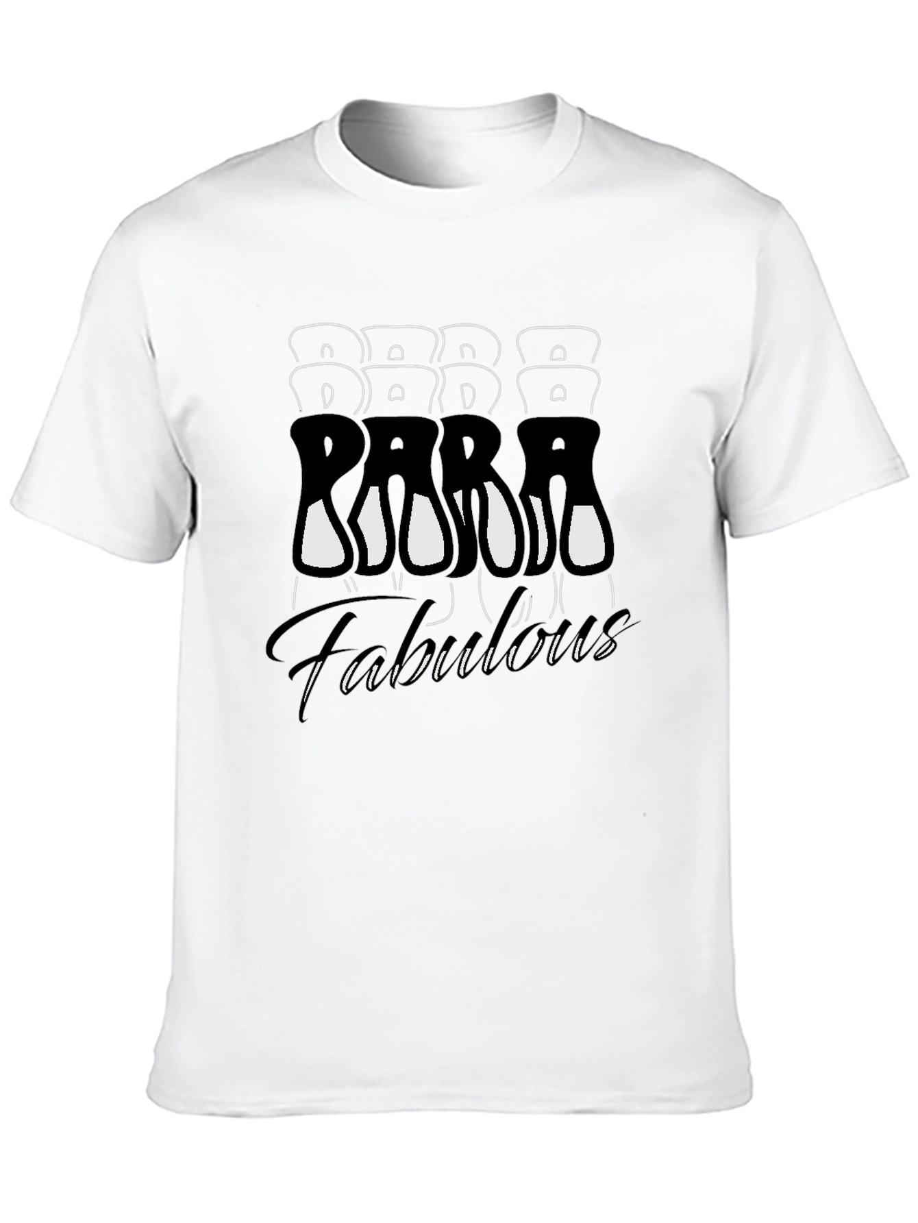 Para Fabulous Black Graphic T-Shirt