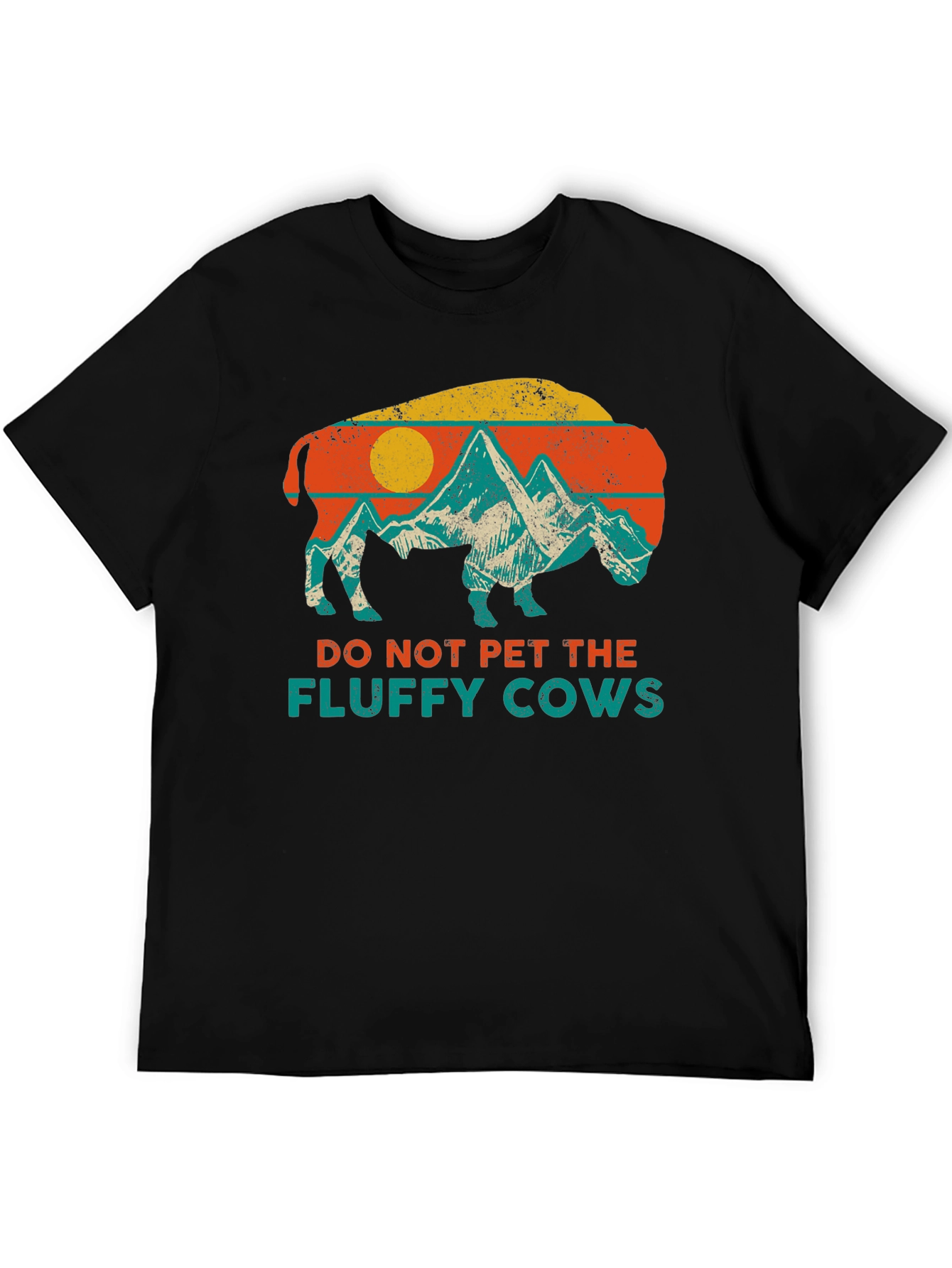 Do Not Pet Fluffy Cows Bison Graphic Tee
