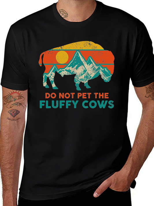 Do Not Pet Fluffy Cows Bison Graphic Tee