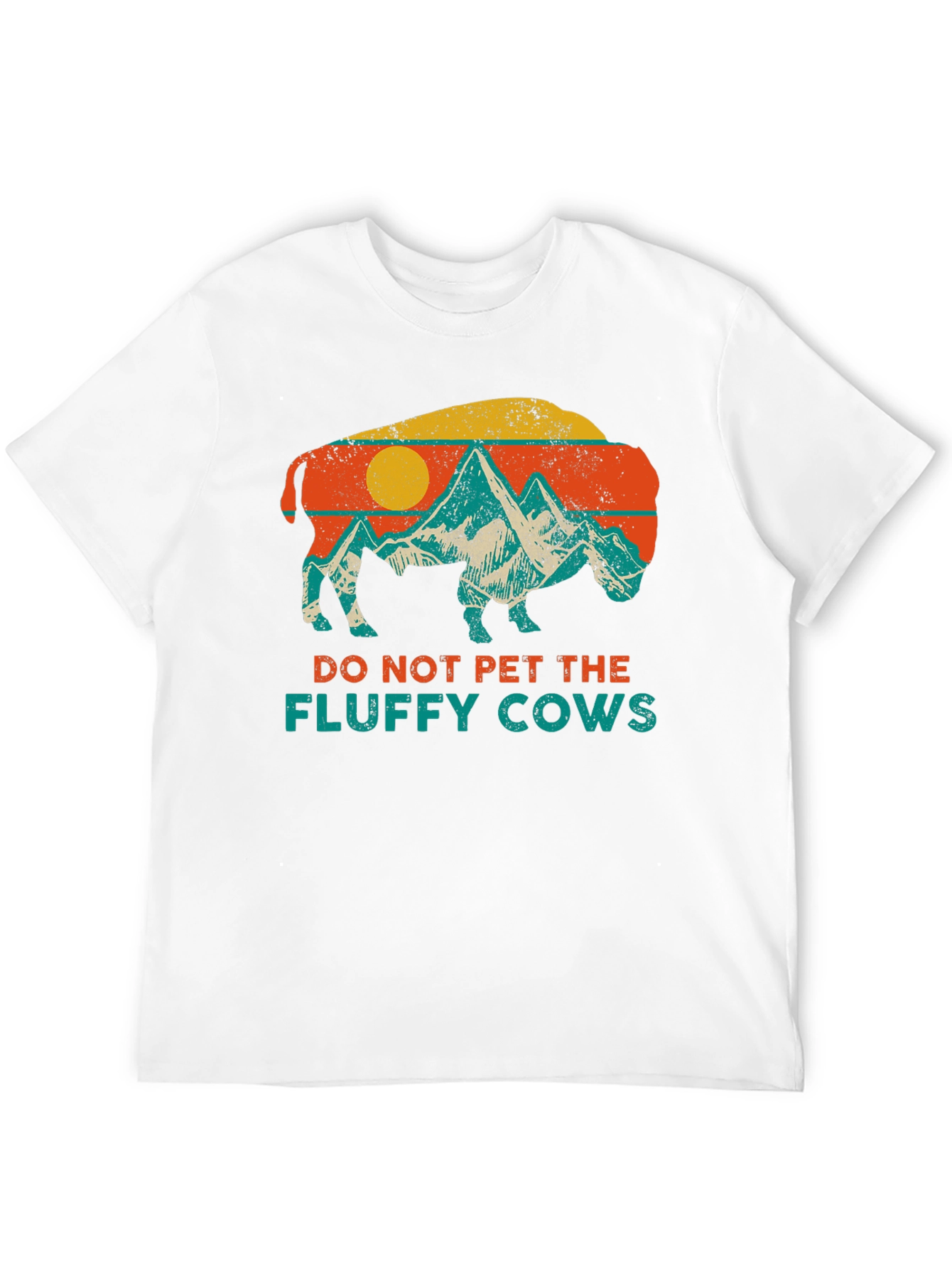 Do Not Pet Fluffy Cows Bison Graphic Tee