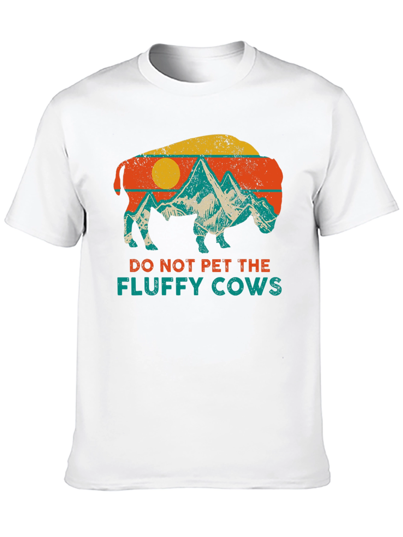 Do Not Pet Fluffy Cows Bison Graphic Tee