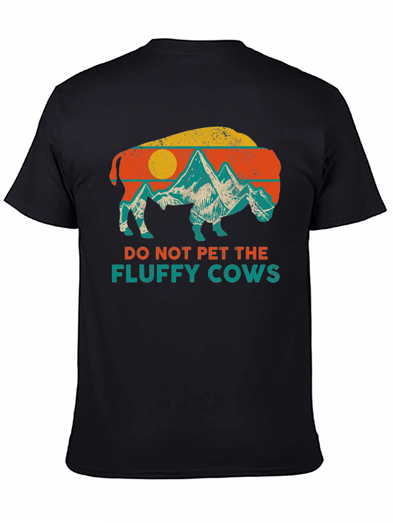 Do Not Pet Fluffy Cows Bison Graphic Tee