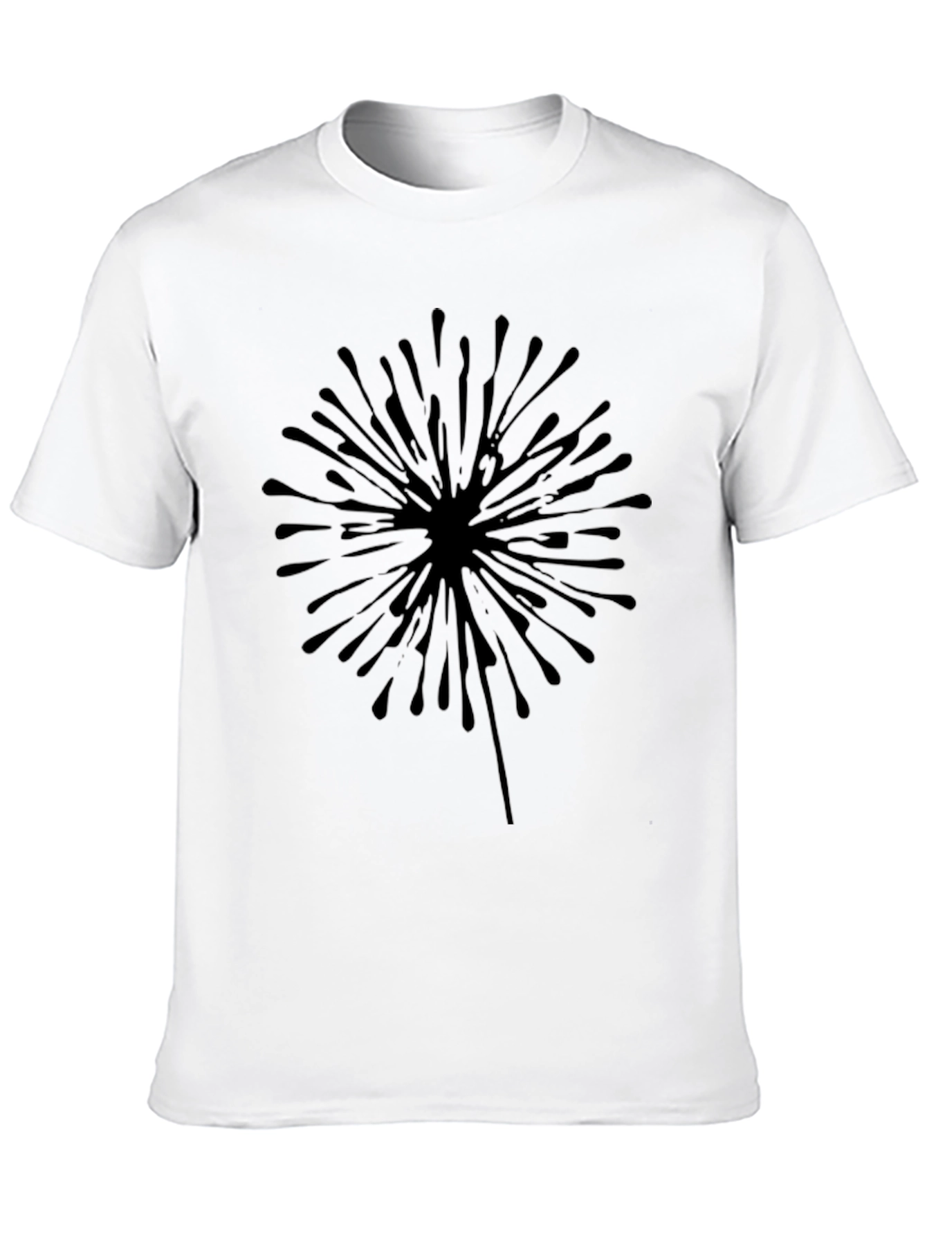 Dandelion Graphic T-Shirt - Black Cotton Tee
