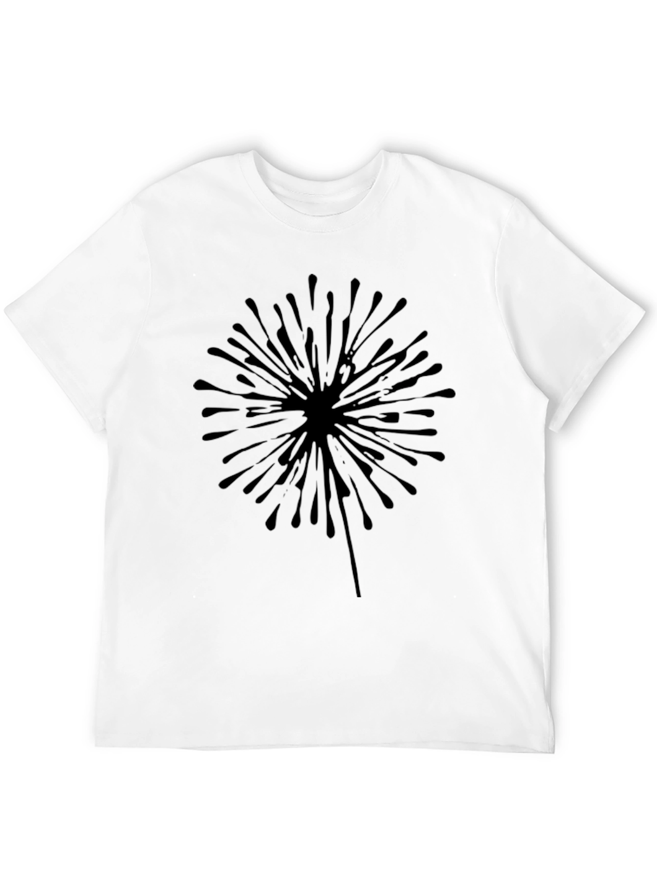 Dandelion Graphic T-Shirt - Black Cotton Tee