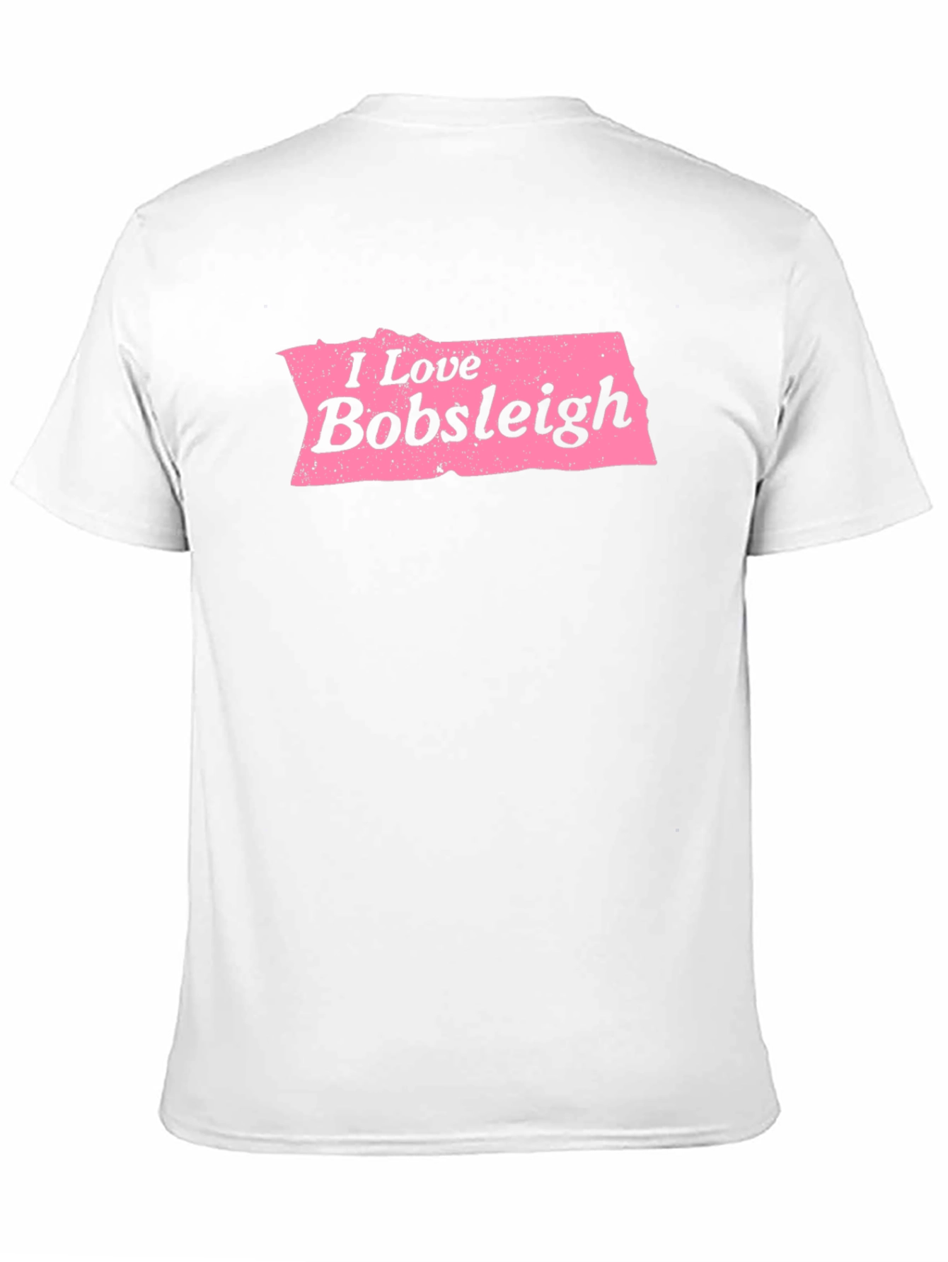 I Love Bobsleigh Black Graphic Tee Shirt