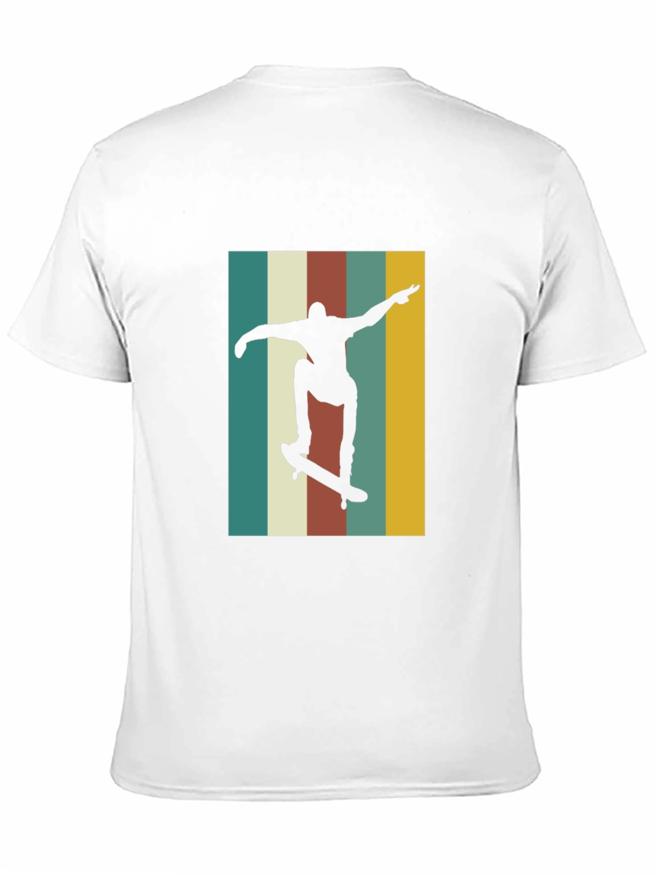 Retro Skateboarder Graphic Tee - Black