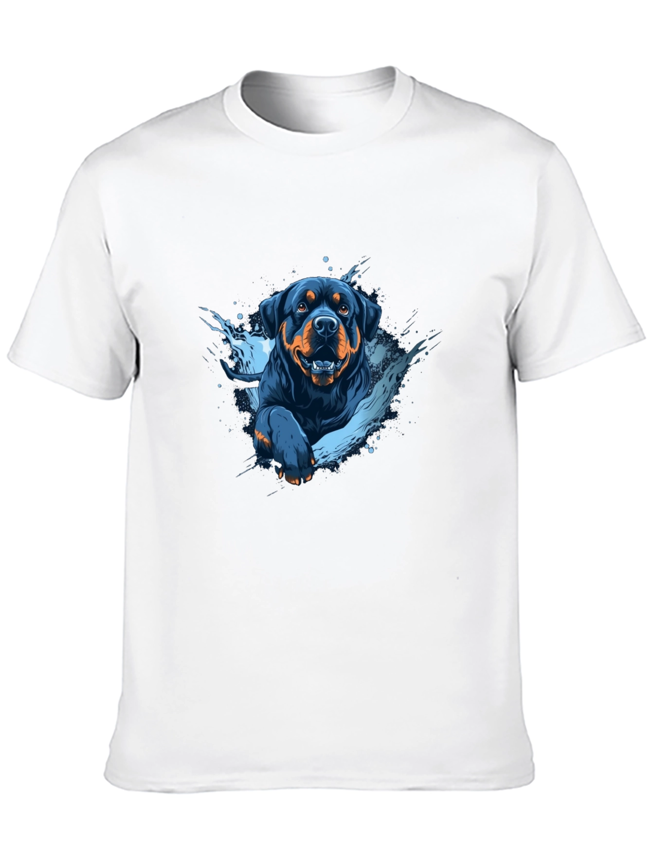 Rottweiler Dog Graphic T-Shirt - Mens Black Tee