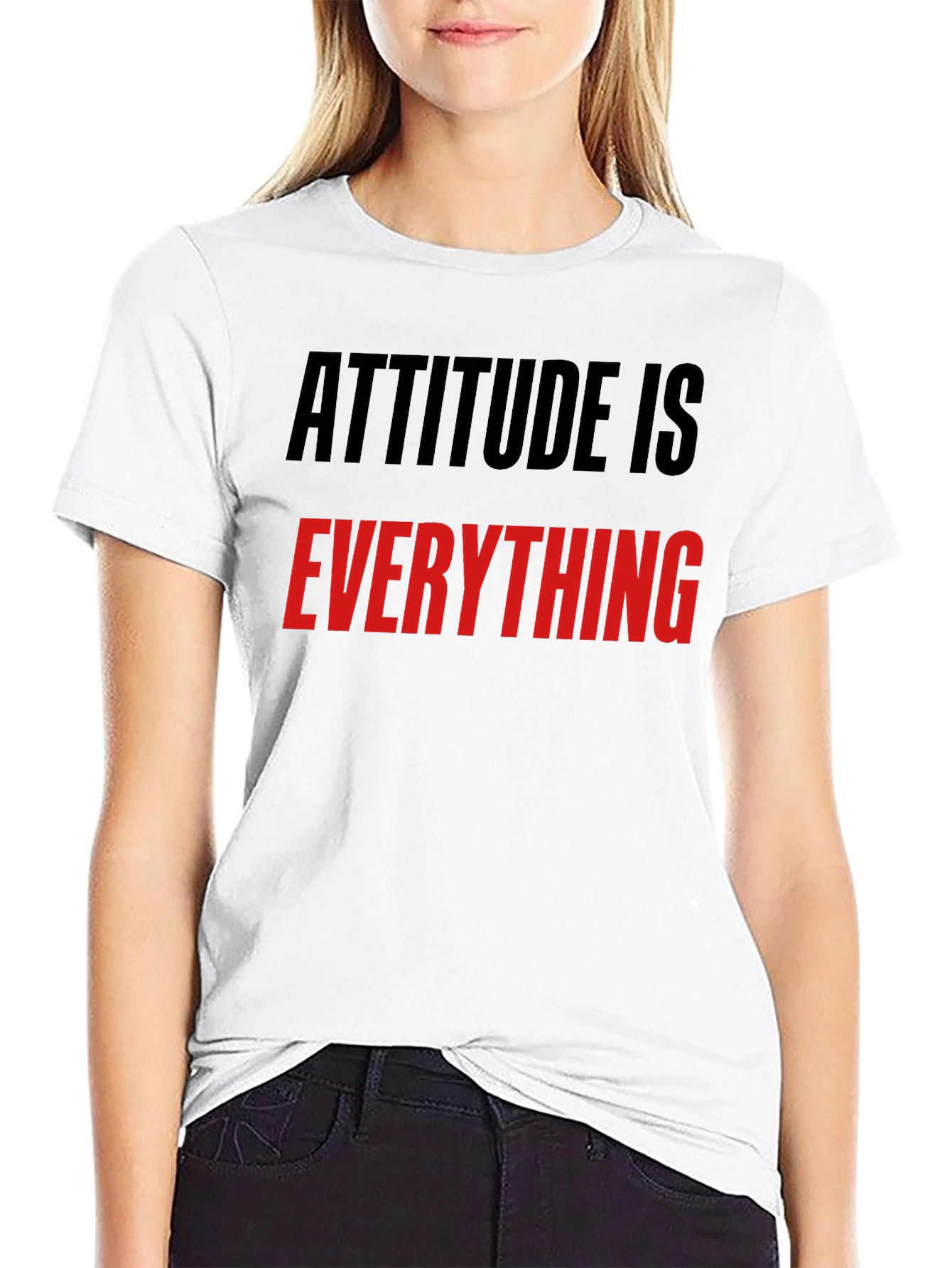 Attitude is Everything Black Graphic Tee