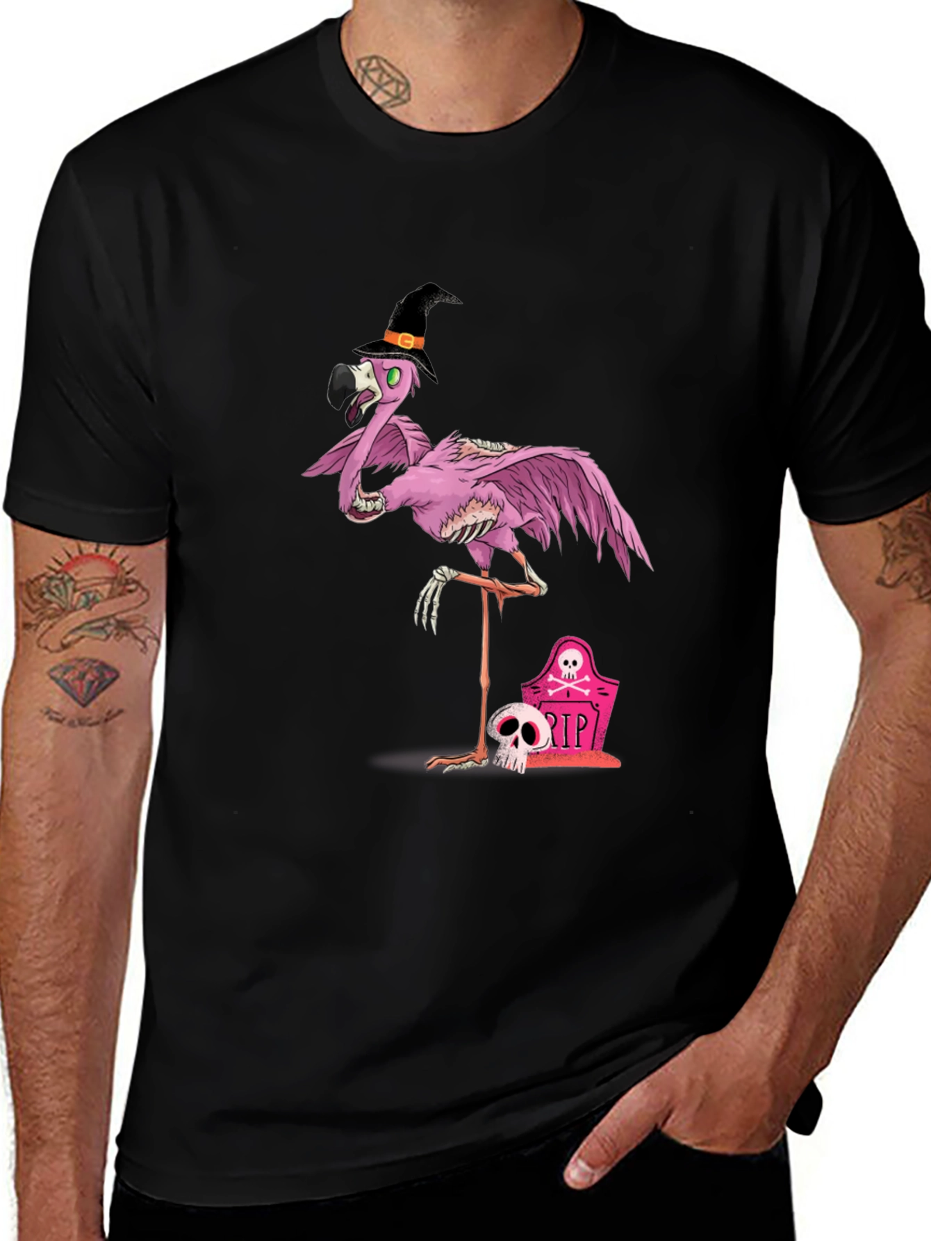 Halloween Flamingo T-Shirt - Spooky Style