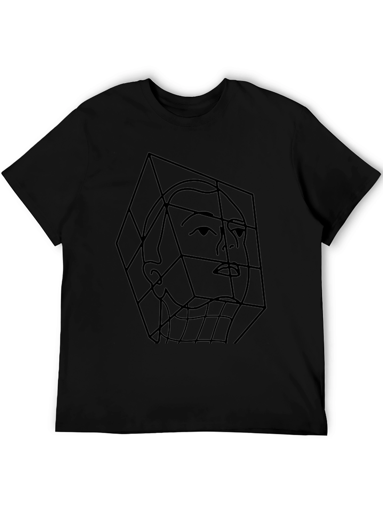 Geometric Face Tee - Modern Art T-Shirt