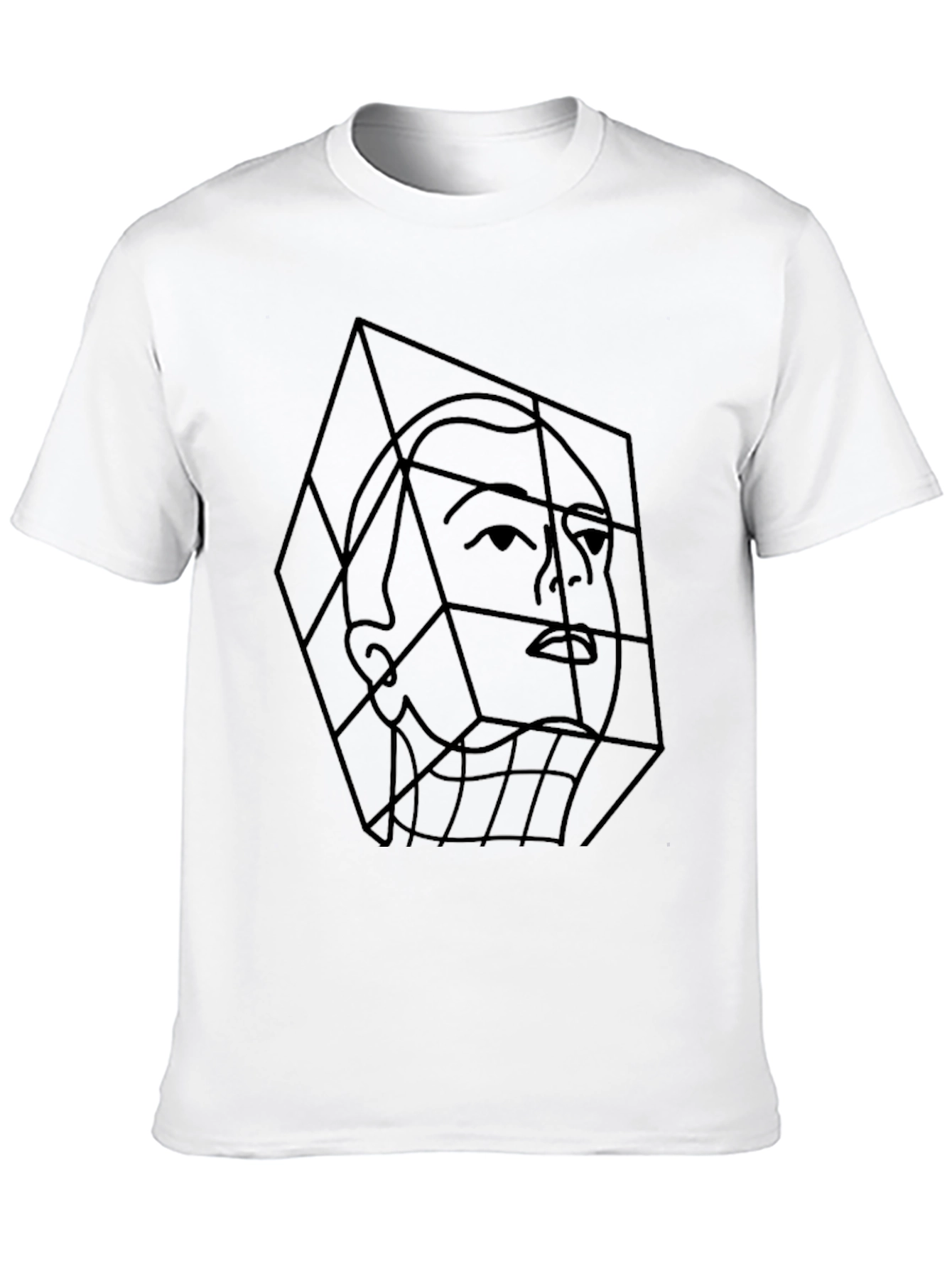 Geometric Face Tee - Modern Art T-Shirt