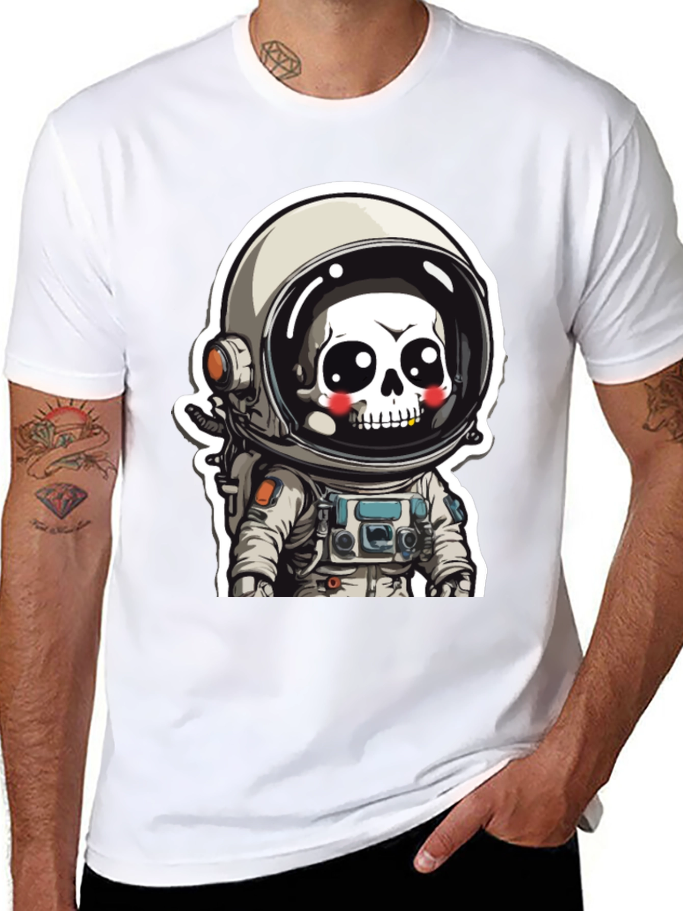 Astronaut Skull Graphic Tee