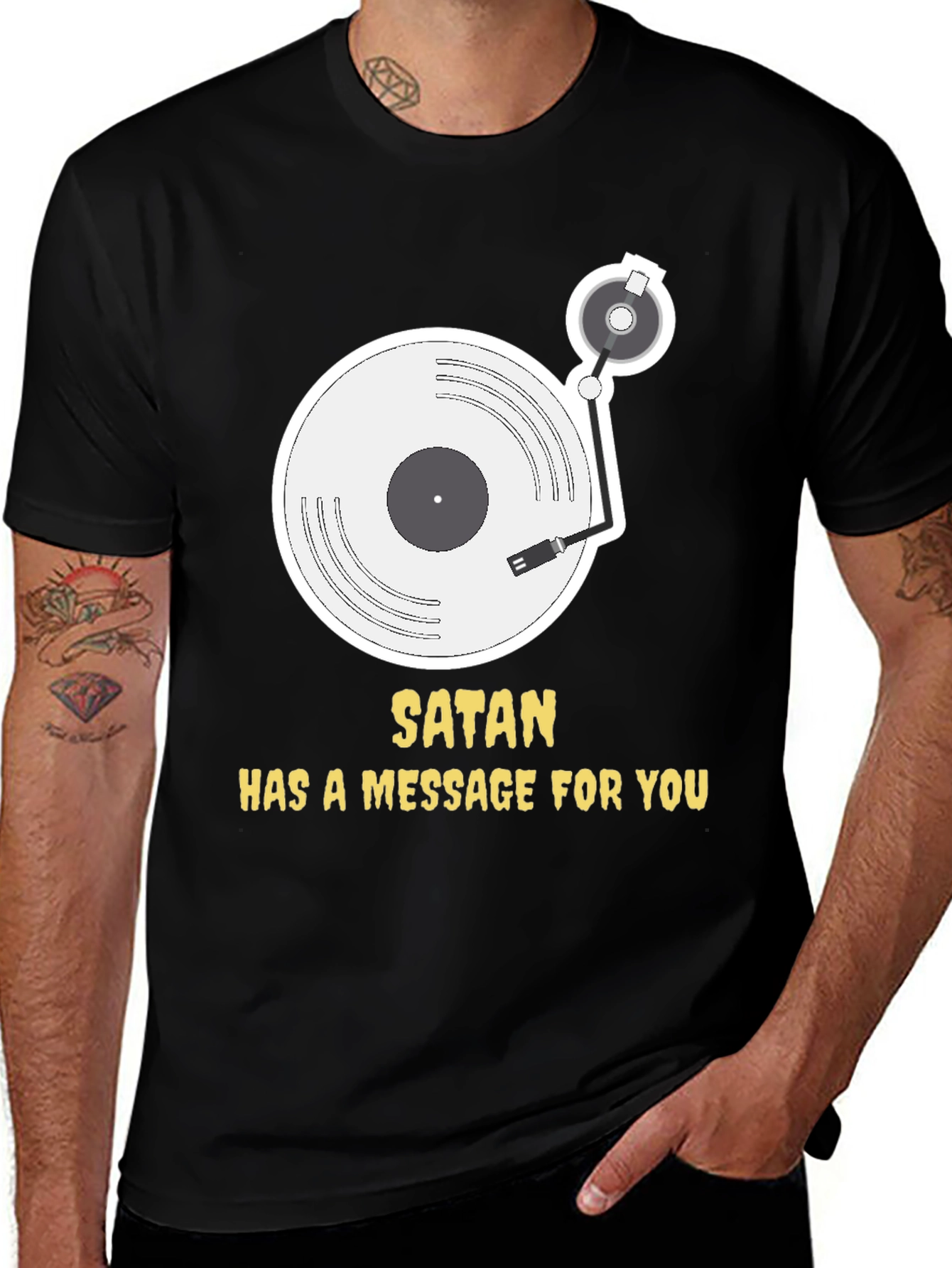 Satans Message Black T-Shirt