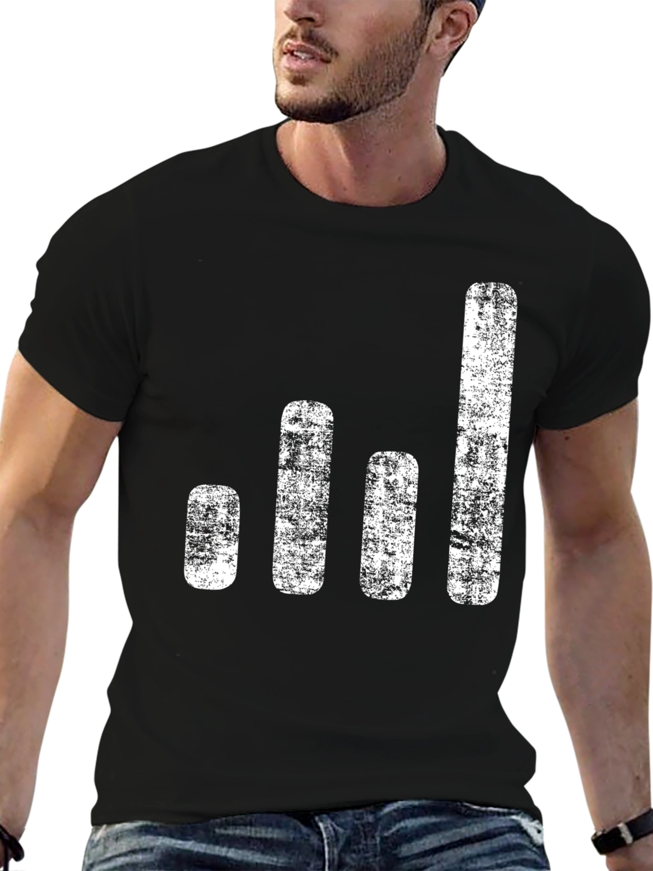 Signal Strength Graphic Tee - Mens Black T-Shirt