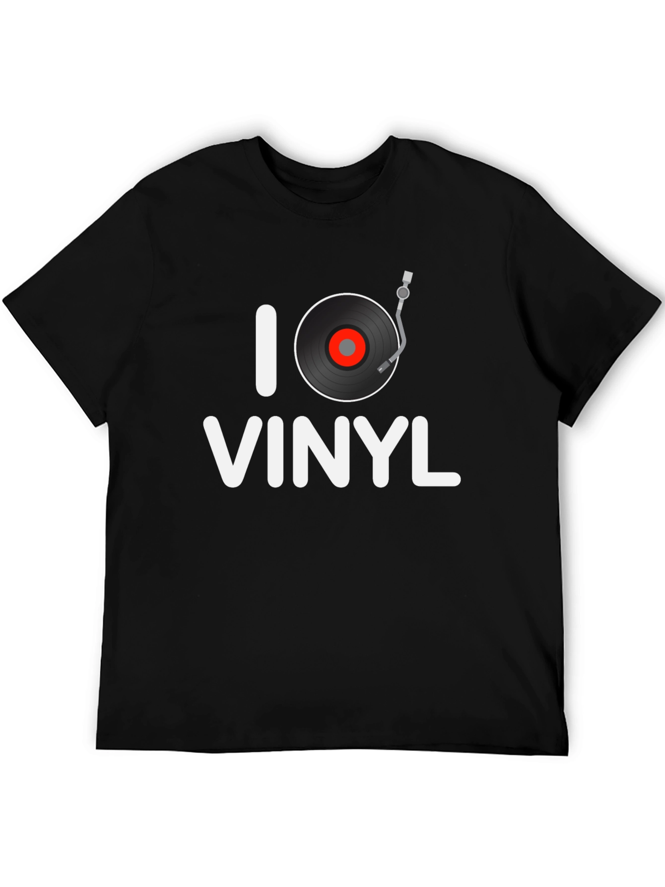 I Heart Vinyl Graphic Tee - Black T-Shirt