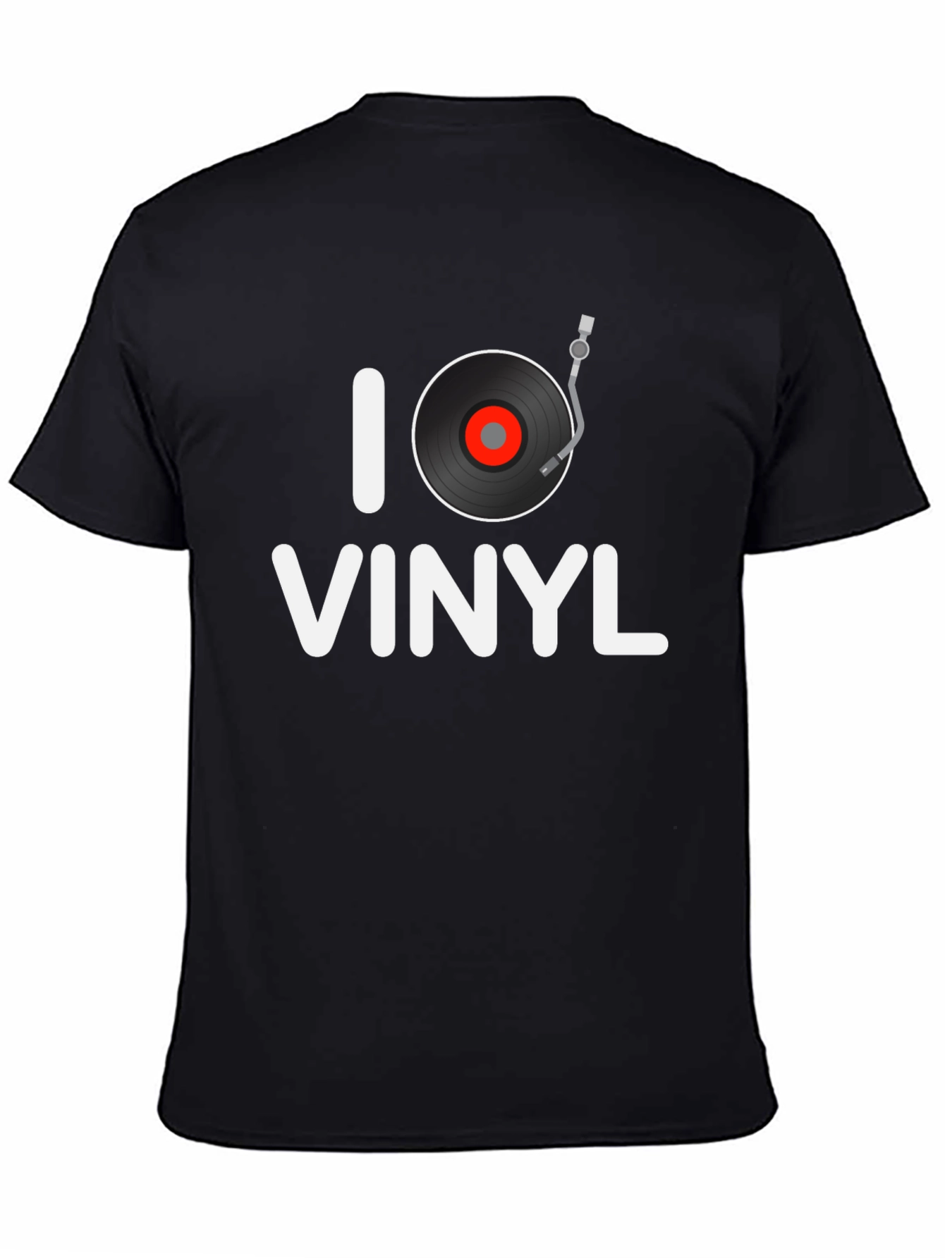 I Heart Vinyl Graphic Tee - Black T-Shirt
