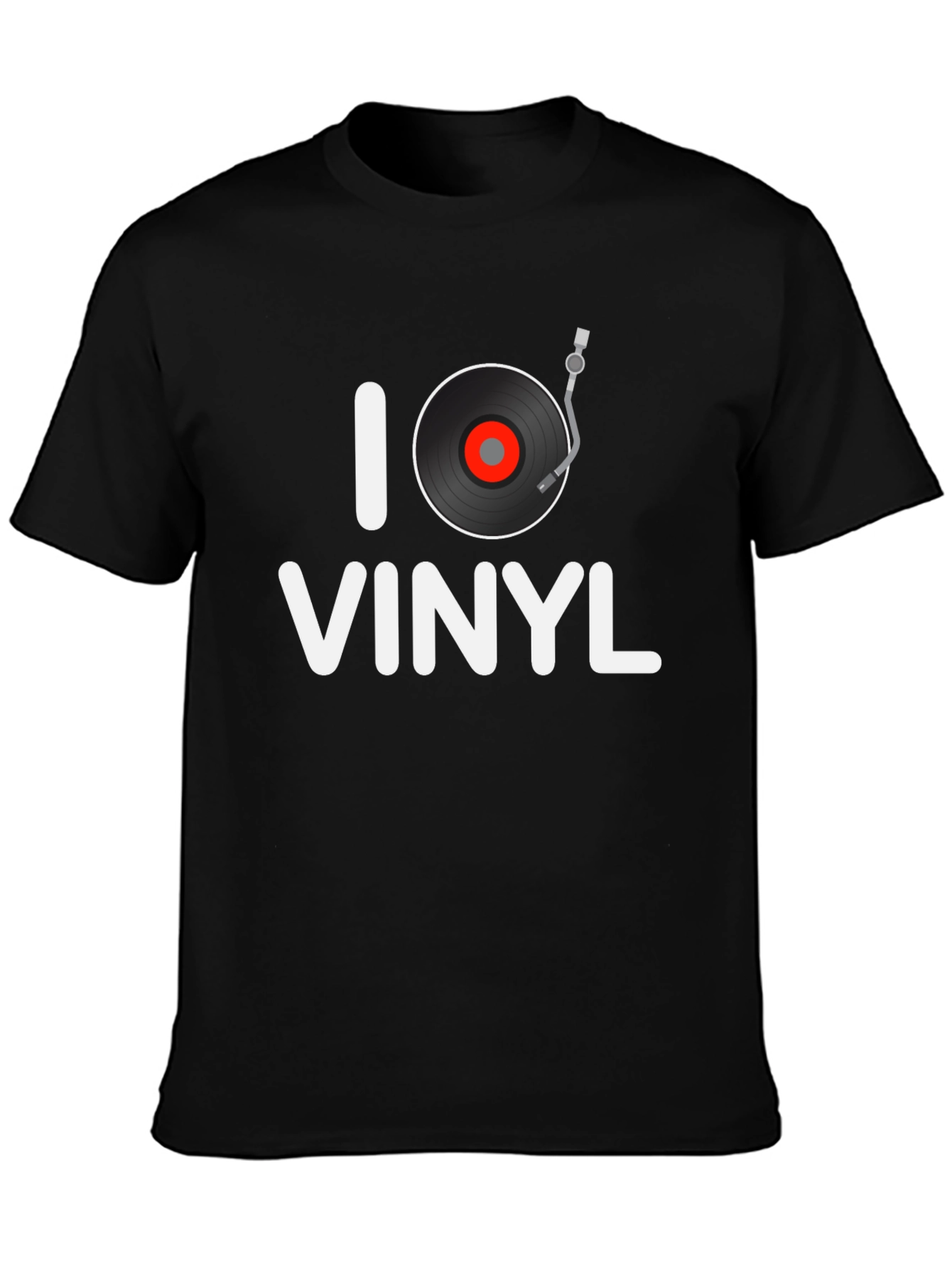 I Heart Vinyl Graphic Tee - Black T-Shirt