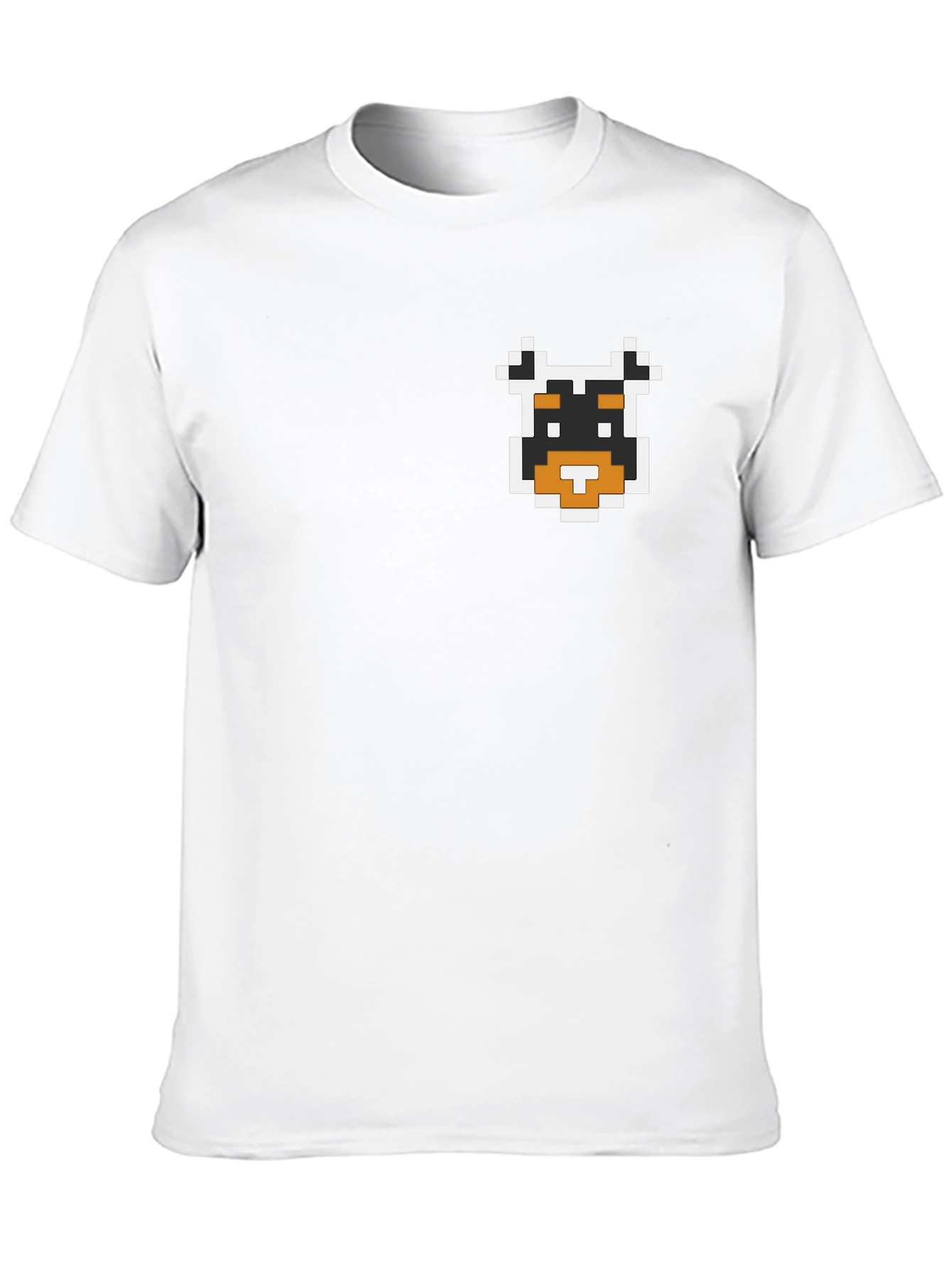 Pixel Dog Graphic T-Shirt - Soft Black Cotton Tee