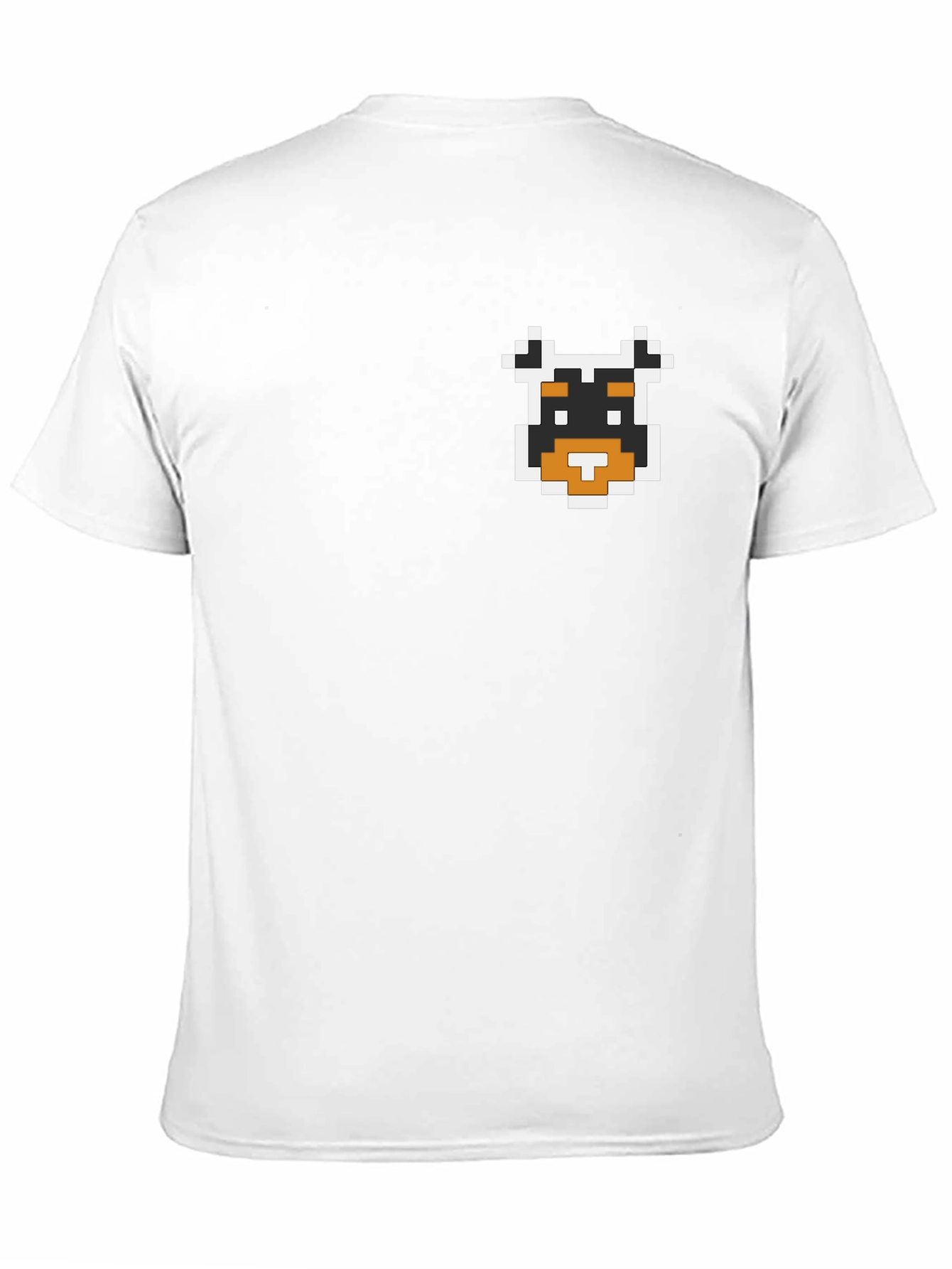 Pixel Dog Graphic T-Shirt - Soft Black Cotton Tee