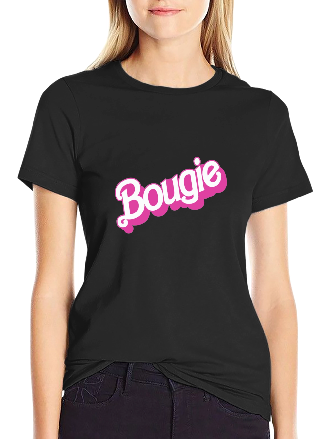 Bougie Graphic Tee - Stylish Black T-Shirt