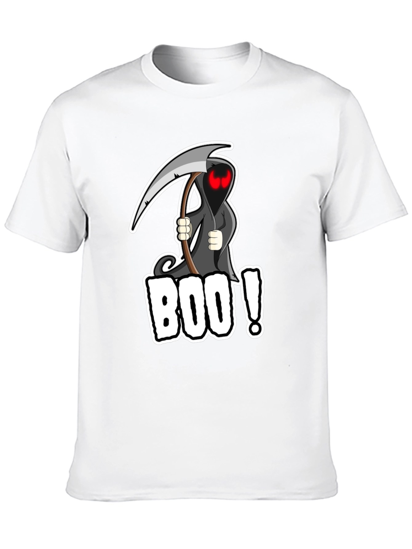Boo! Grim Reaper Graphic Black T-Shirt