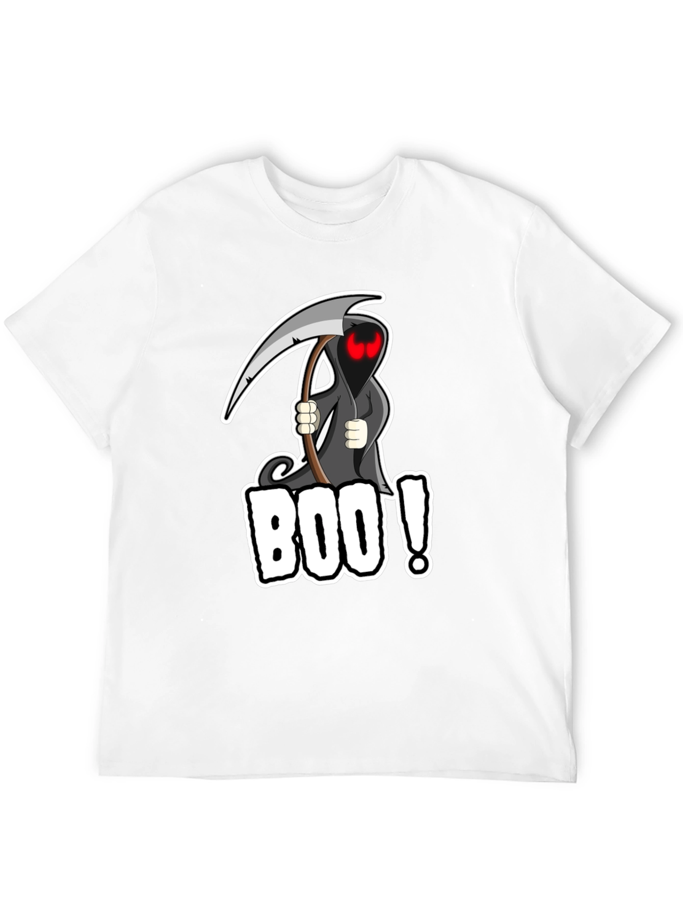 Boo! Grim Reaper Graphic Black T-Shirt