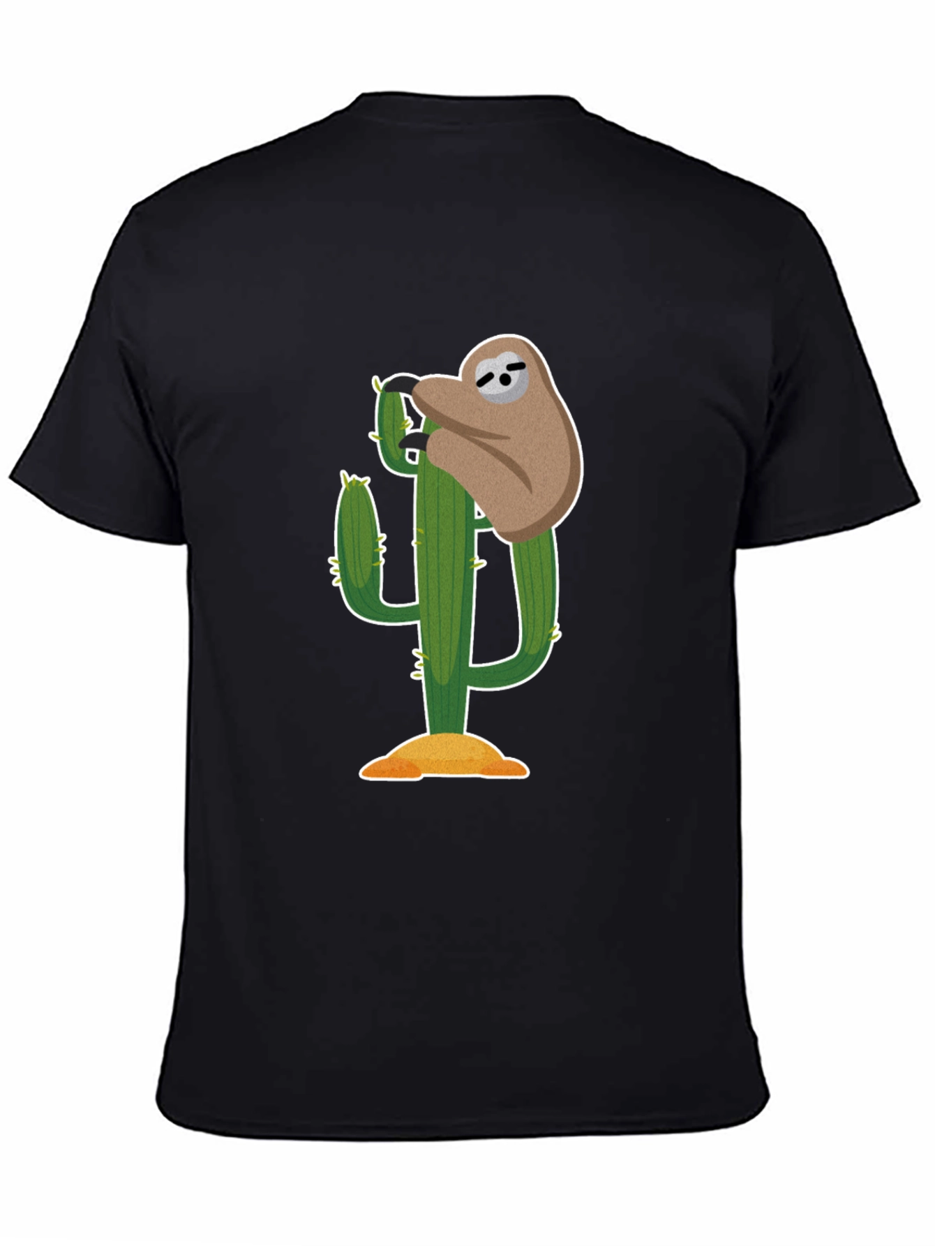 Sloth on Cactus Graphic T-Shirt