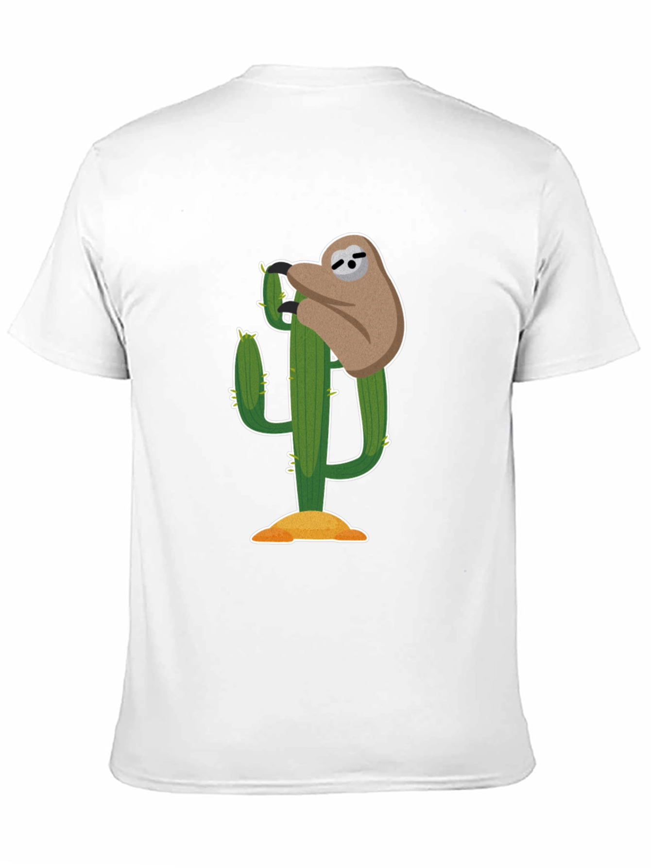 Sloth on Cactus Graphic T-Shirt