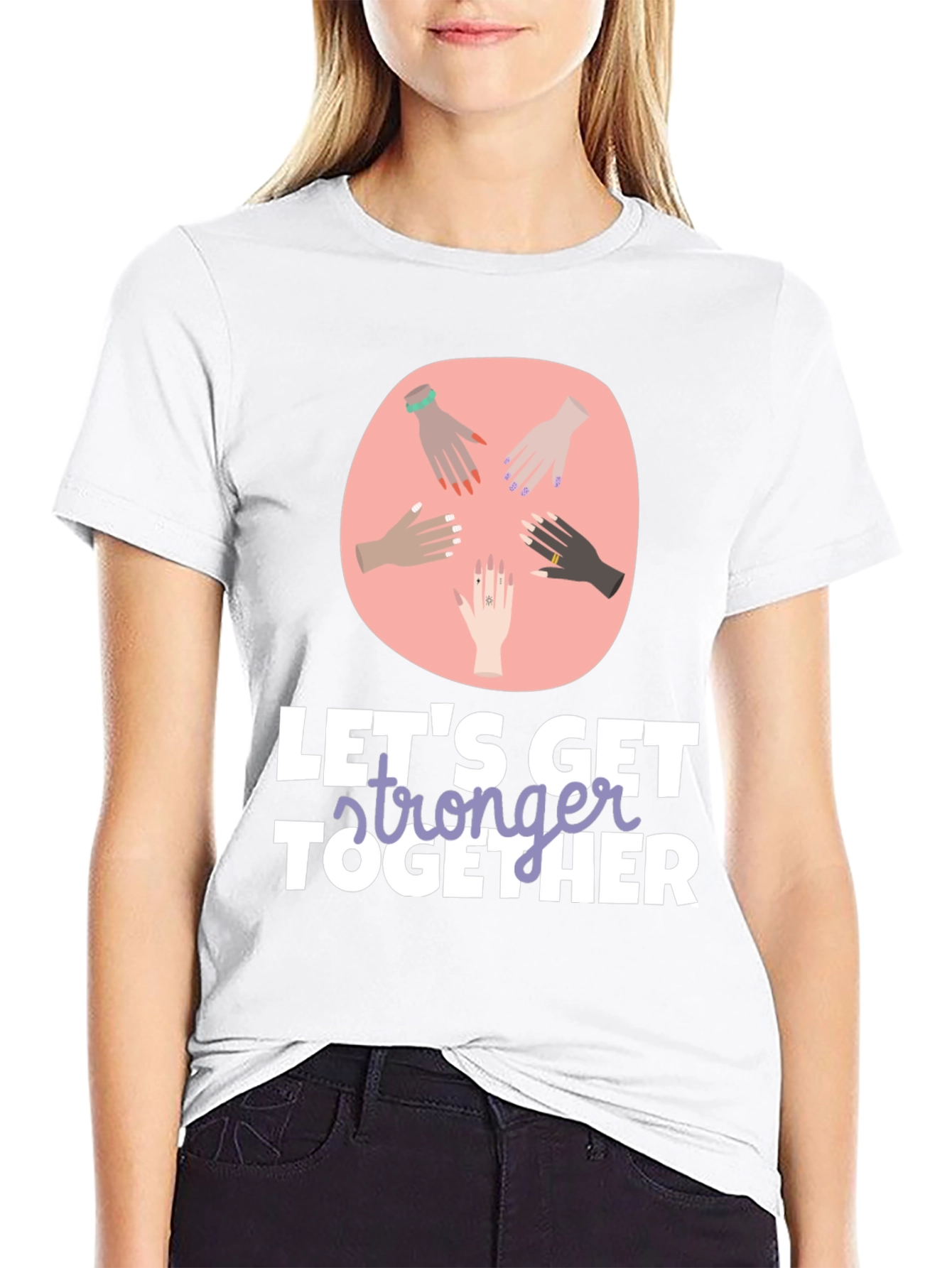 Stronger Together Graphic Tee - Unisex Black T-Shirt