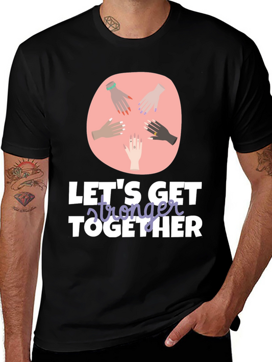 Stronger Together Graphic Tee - Unisex Black T-Shirt