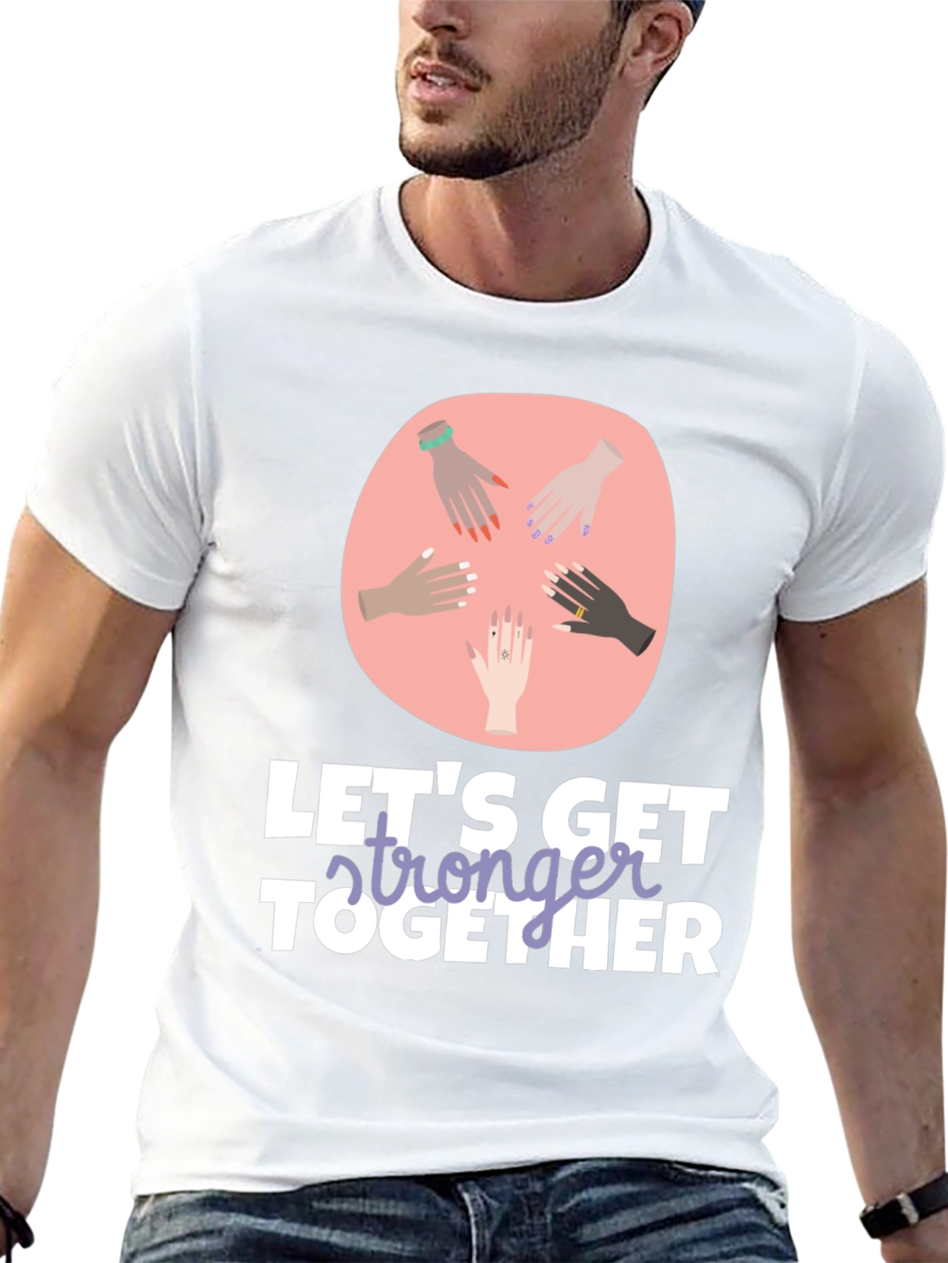 Stronger Together Graphic Tee - Unisex Black T-Shirt