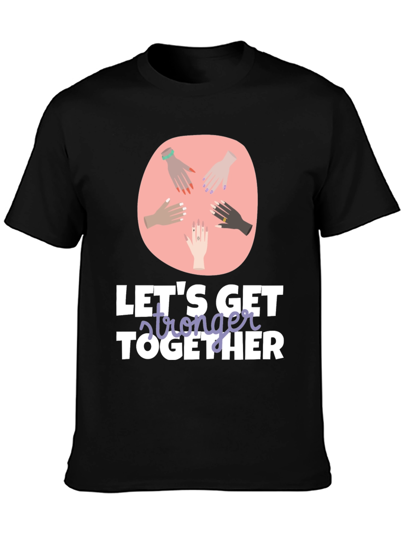 Stronger Together Graphic Tee - Unisex Black T-Shirt