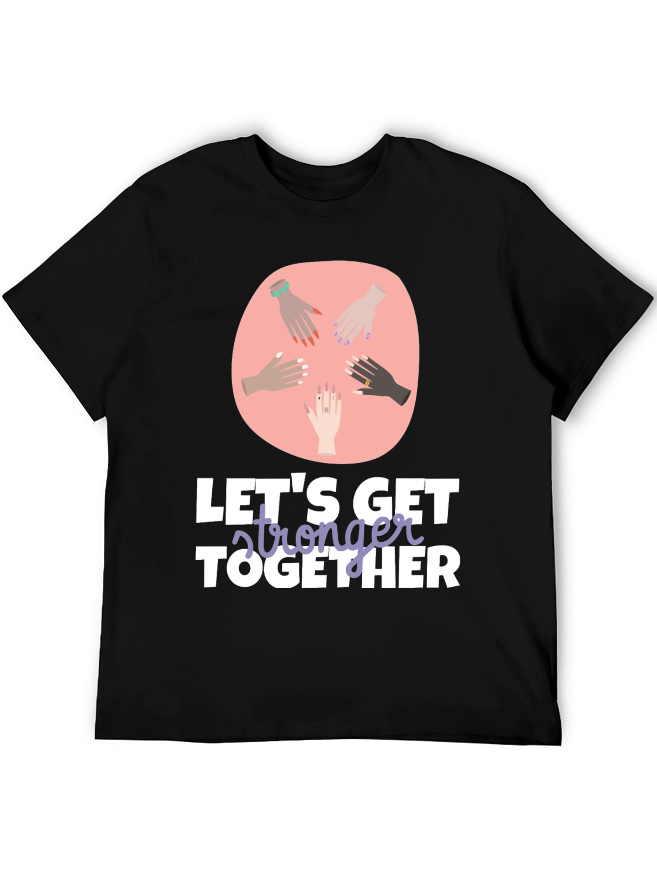 Stronger Together Graphic Tee - Unisex Black T-Shirt
