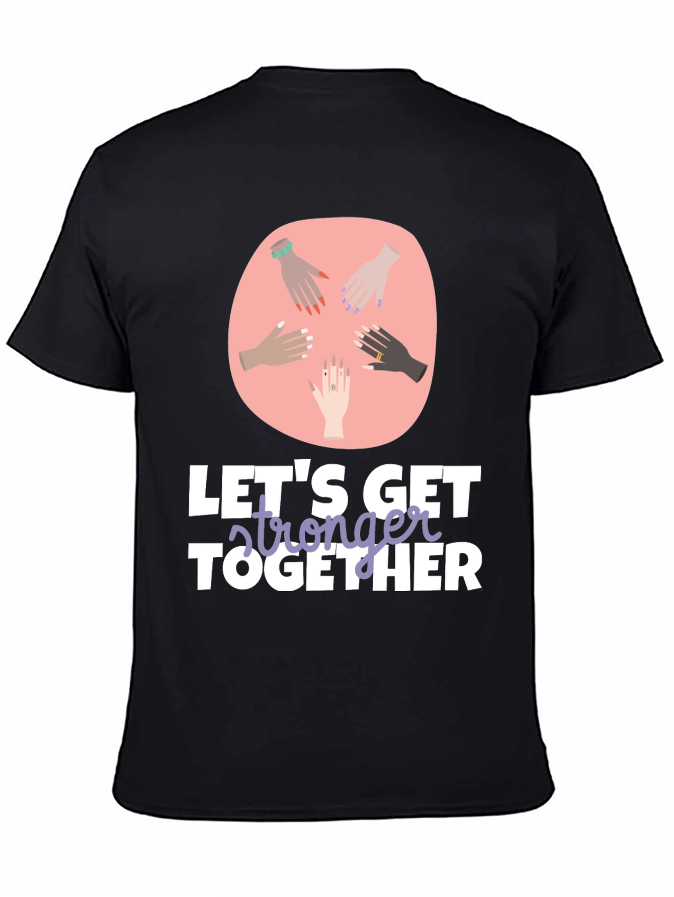 Stronger Together Graphic Tee - Unisex Black T-Shirt